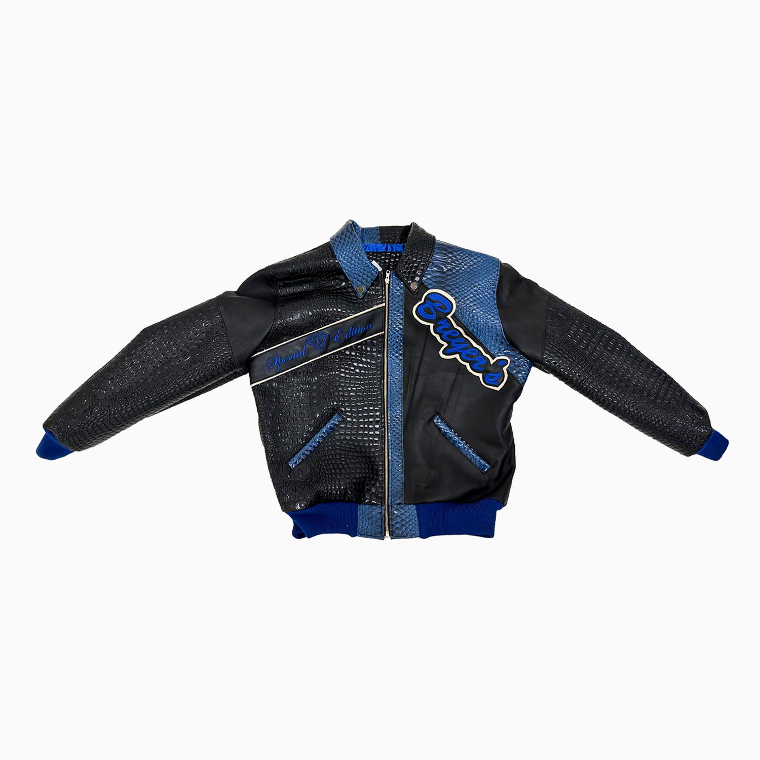 Maker of Jacket Men Jackets Blue Detroit Lions Pelle Leather