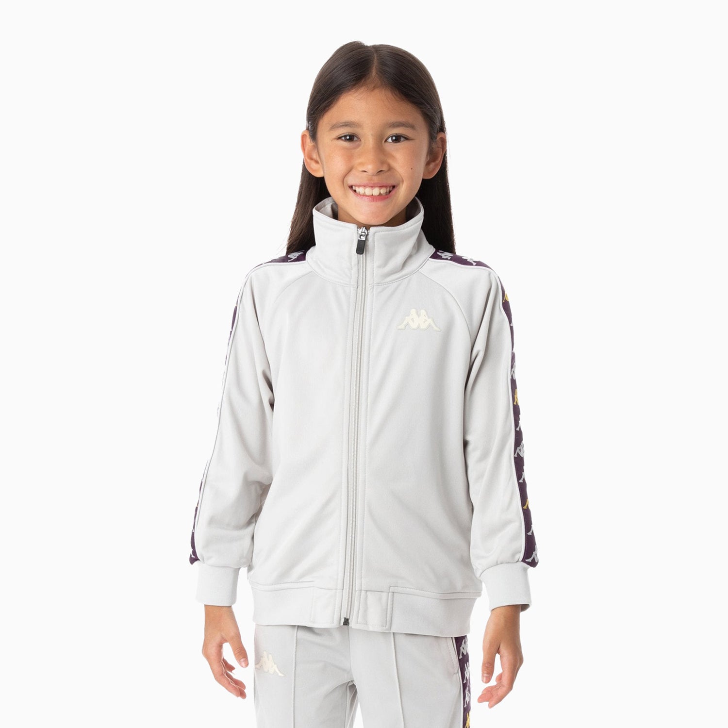 Kappa Kids 222 Banda Dullo Track Jacket Grey Silver Size 10Y