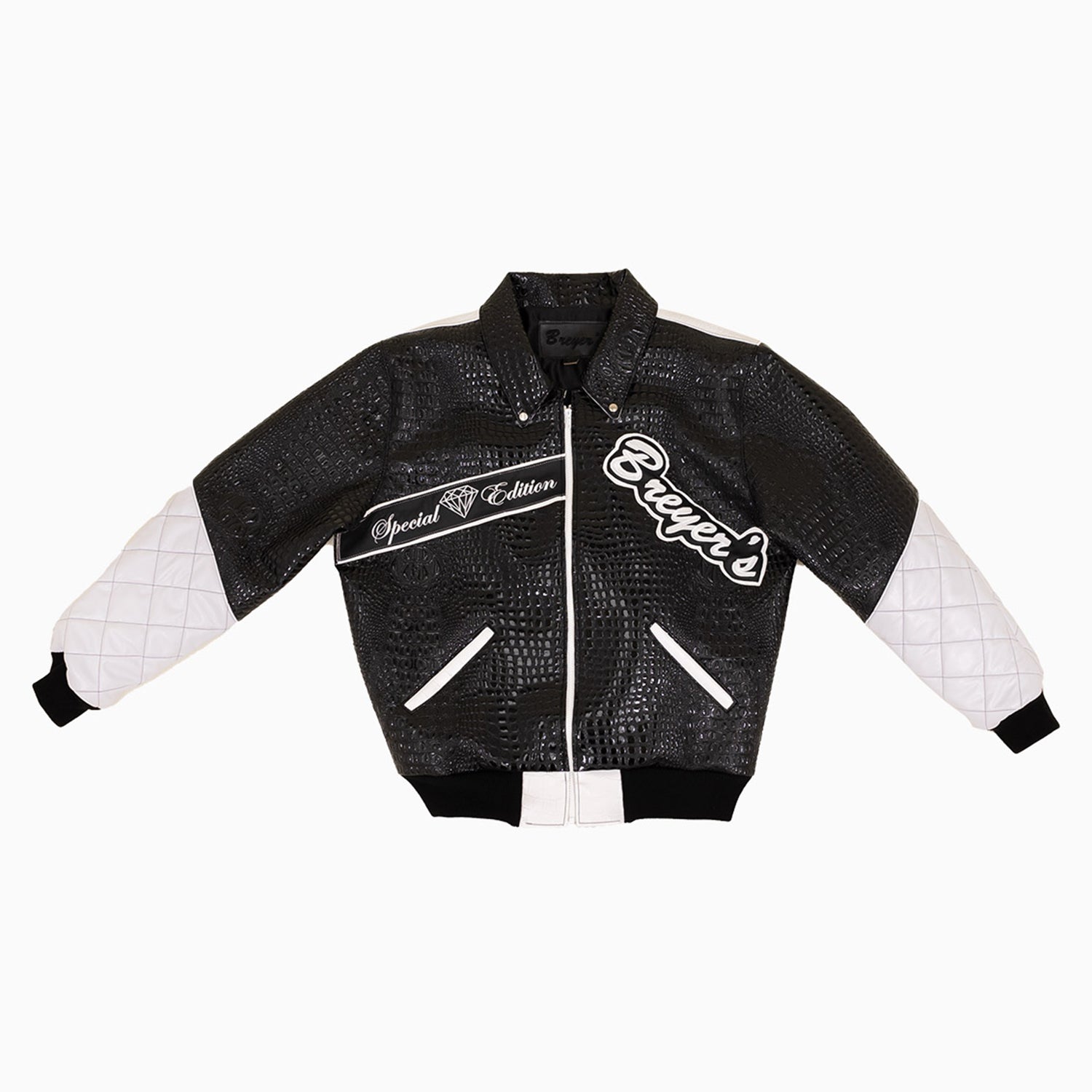 Maker of Jacket Fashion Jackets Black White Pittsburgh Pirates Block Leather