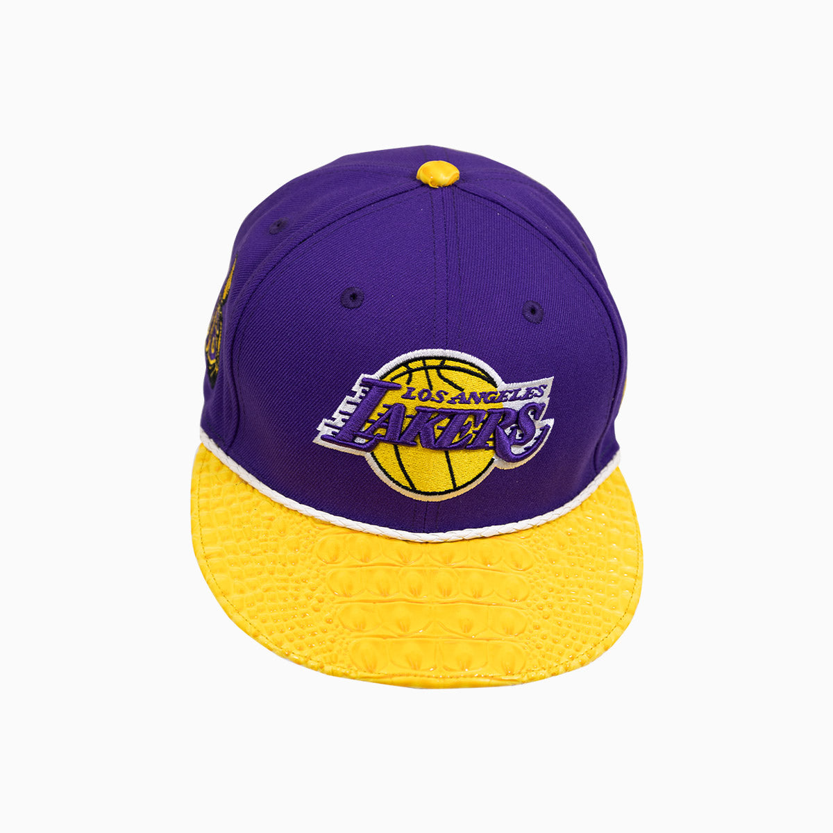 Mitchell & Ness Los Angeles Lakers Snapback Hat Cap Purple/Black/Pink Bottom