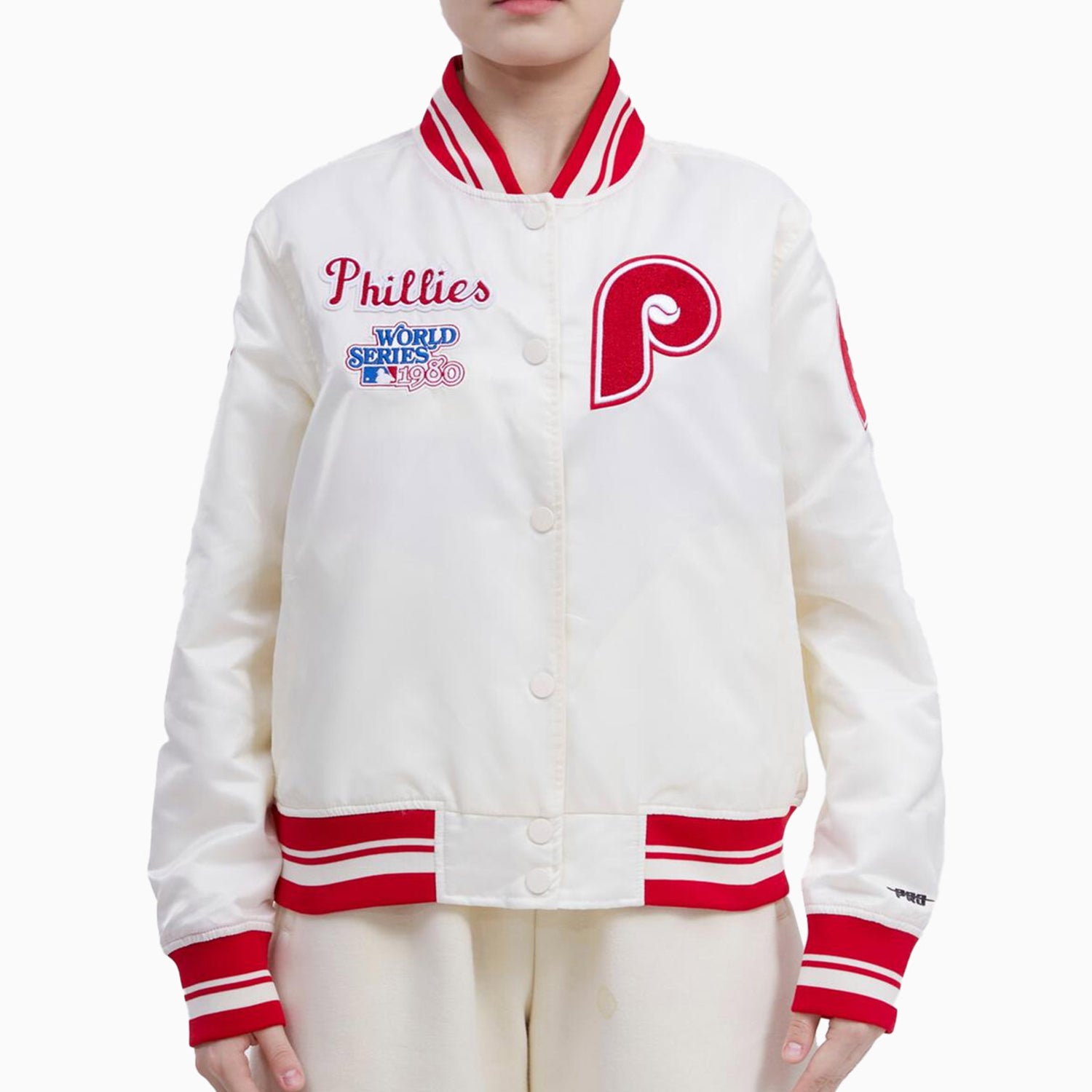 PHILADELPHIA PHILLIES RETRO CLASSIC RIB WOOL VARSITY JACKET