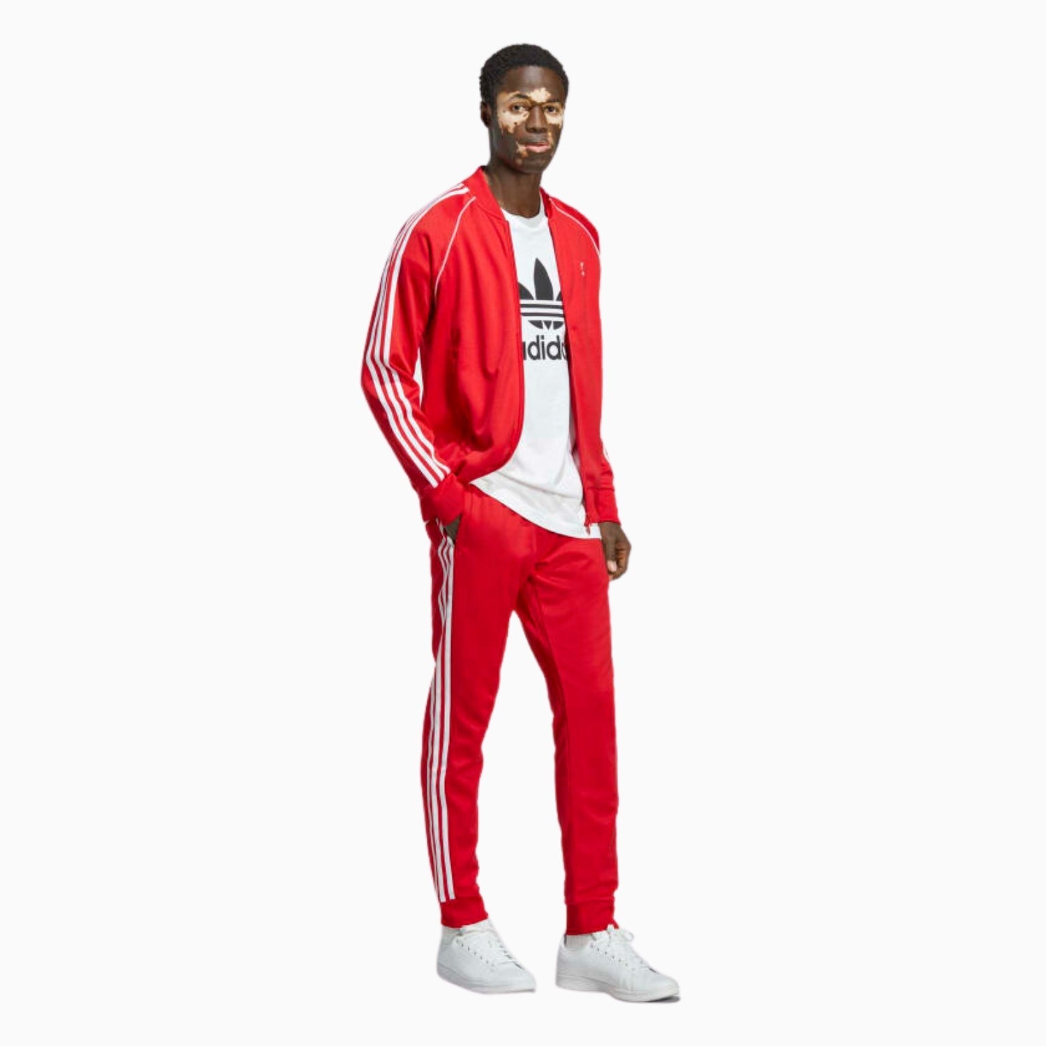 Adidas originals discount red tracksuit