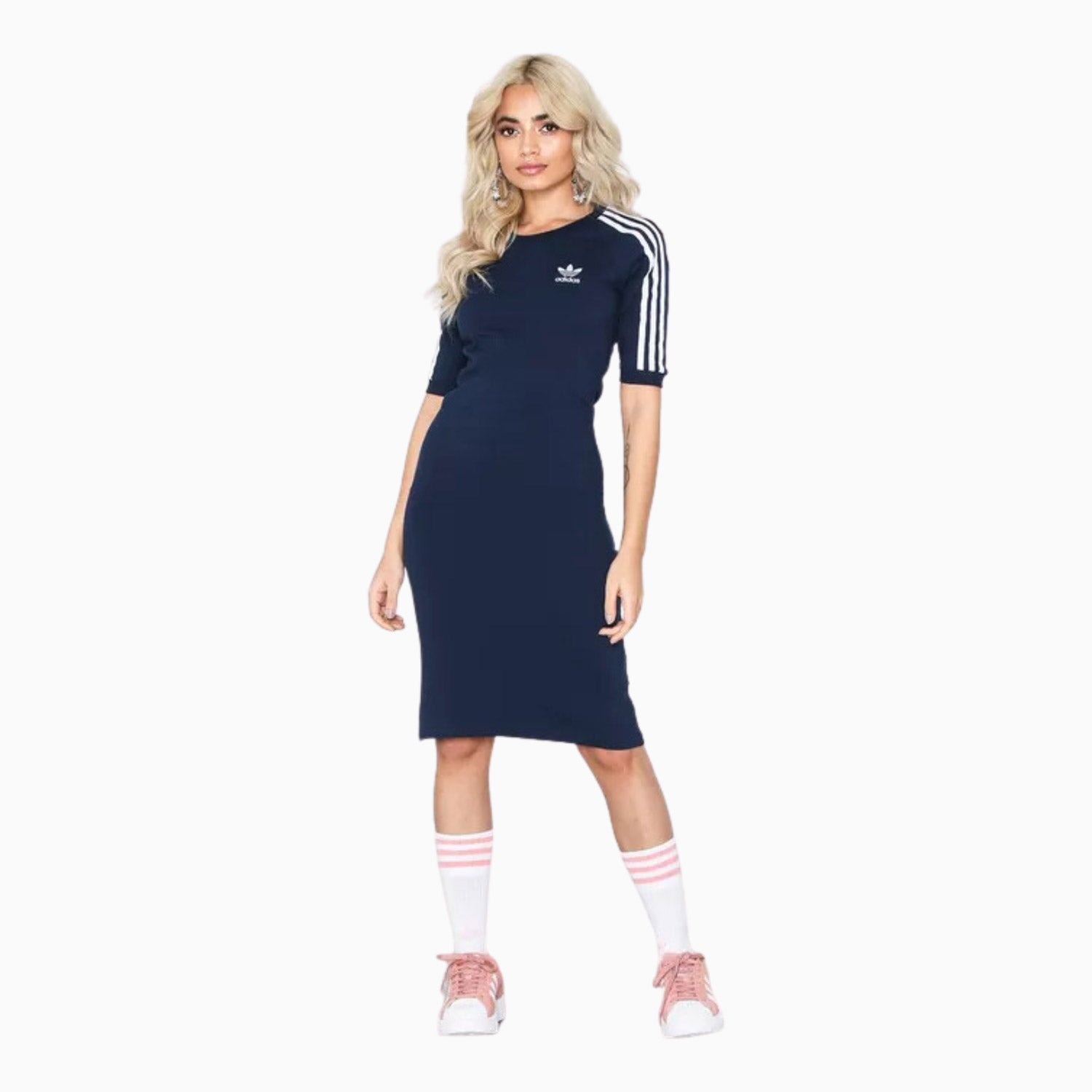 Adidas originals 3 hot sale stripes dress