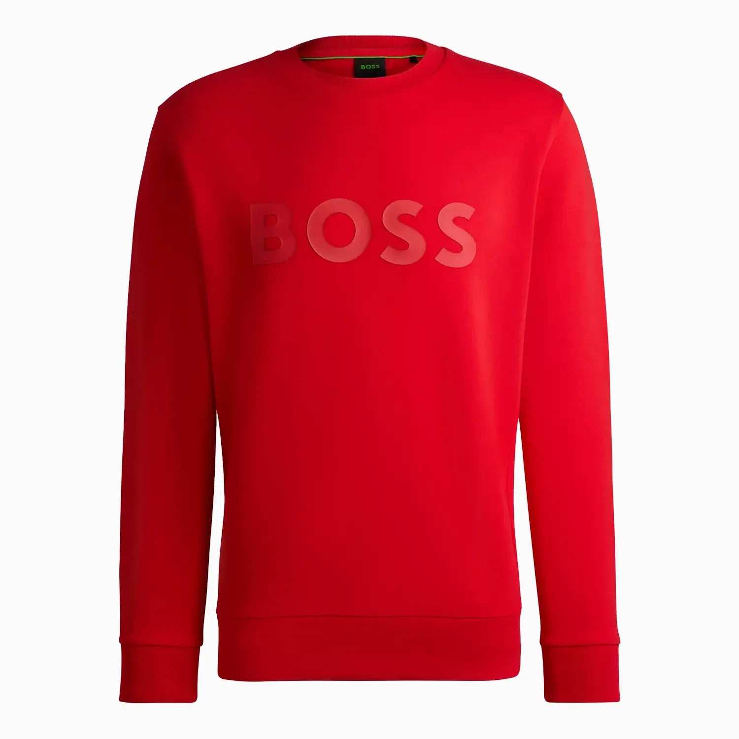 Boss Stretch cotton Sweatshirt with Sandwich Logo Red XXXLarge