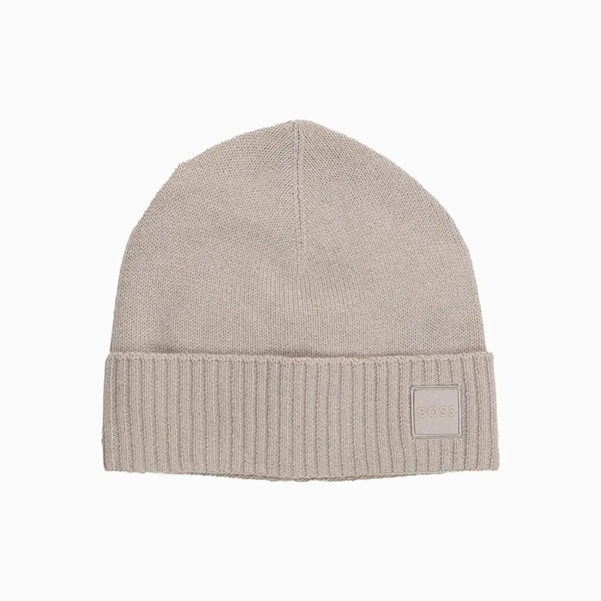 Hugo Boss Wool Bend Knit Beanie Hat