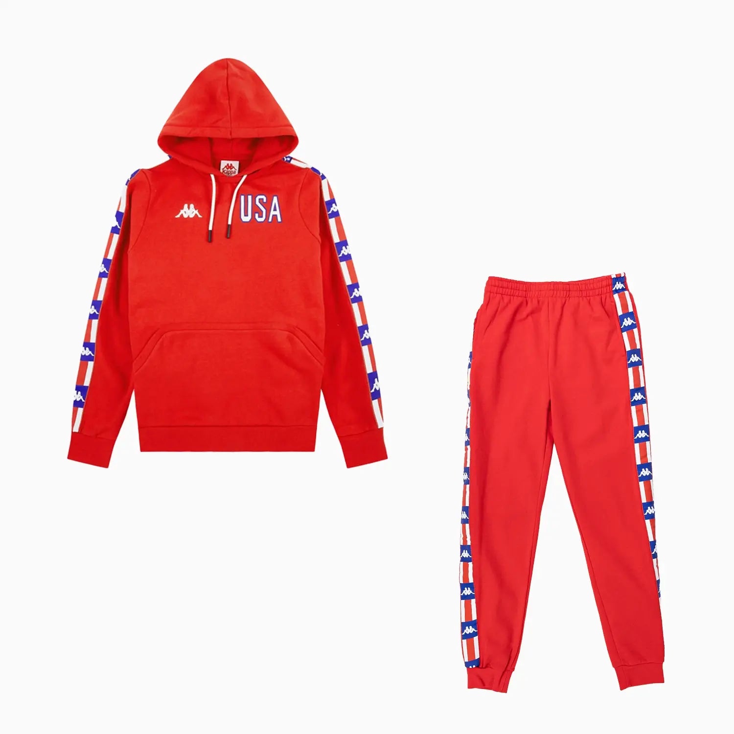 Kappa hoodie mens red on sale