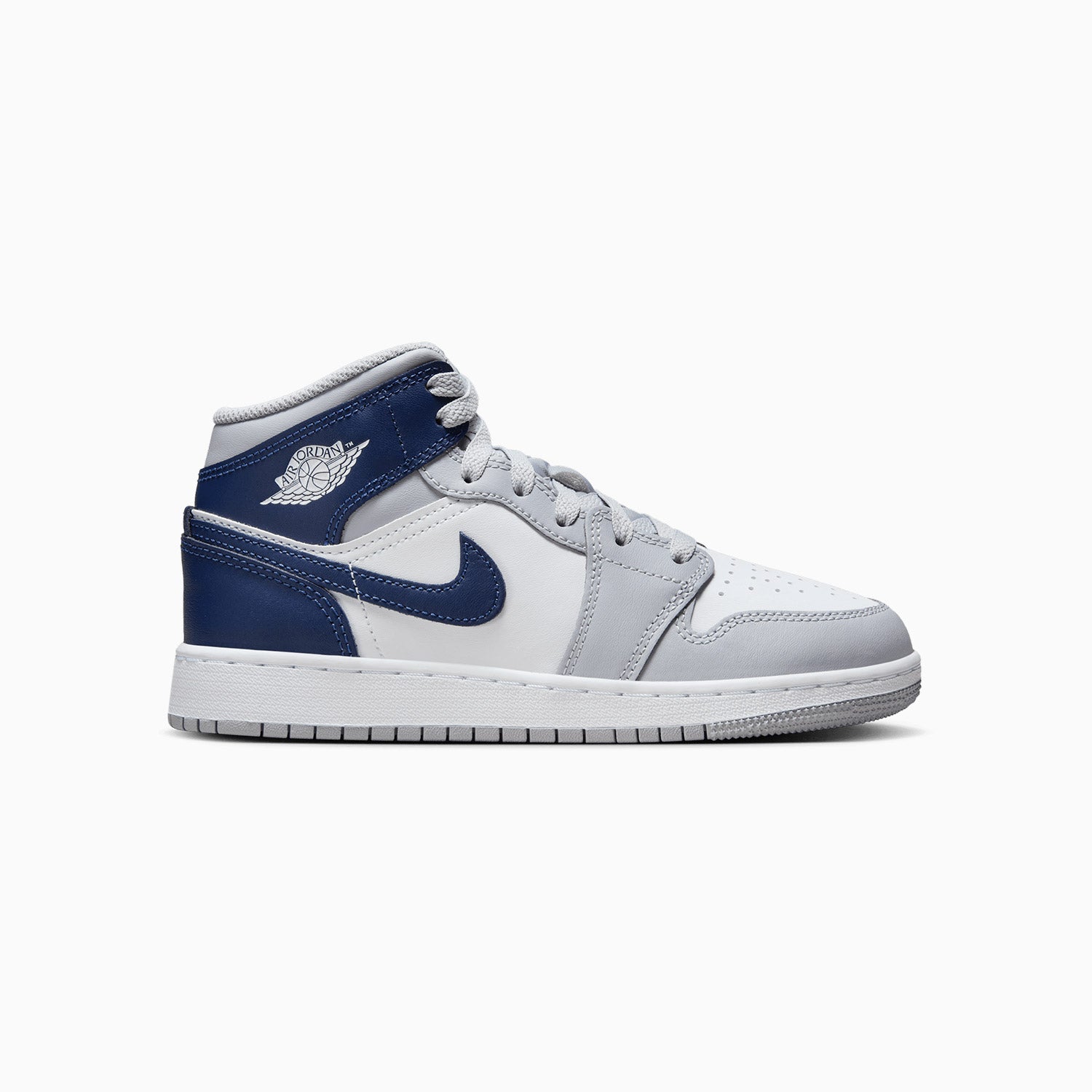 Air Jordan 1 Mid White Midnight Navy Wolf Grey 7Y