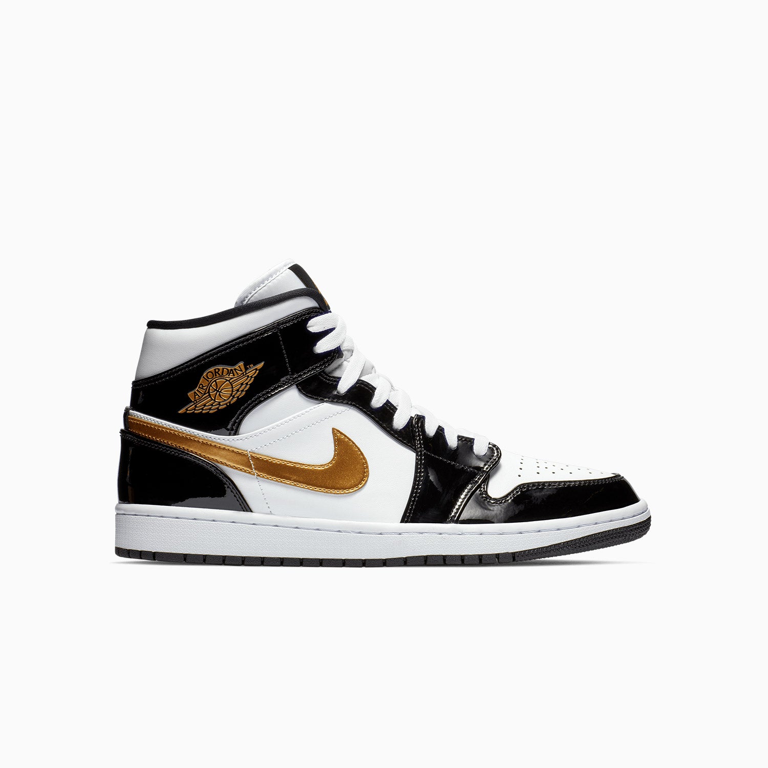 Air Jordan 1 Mid SE Patent Metallic Gold 2018