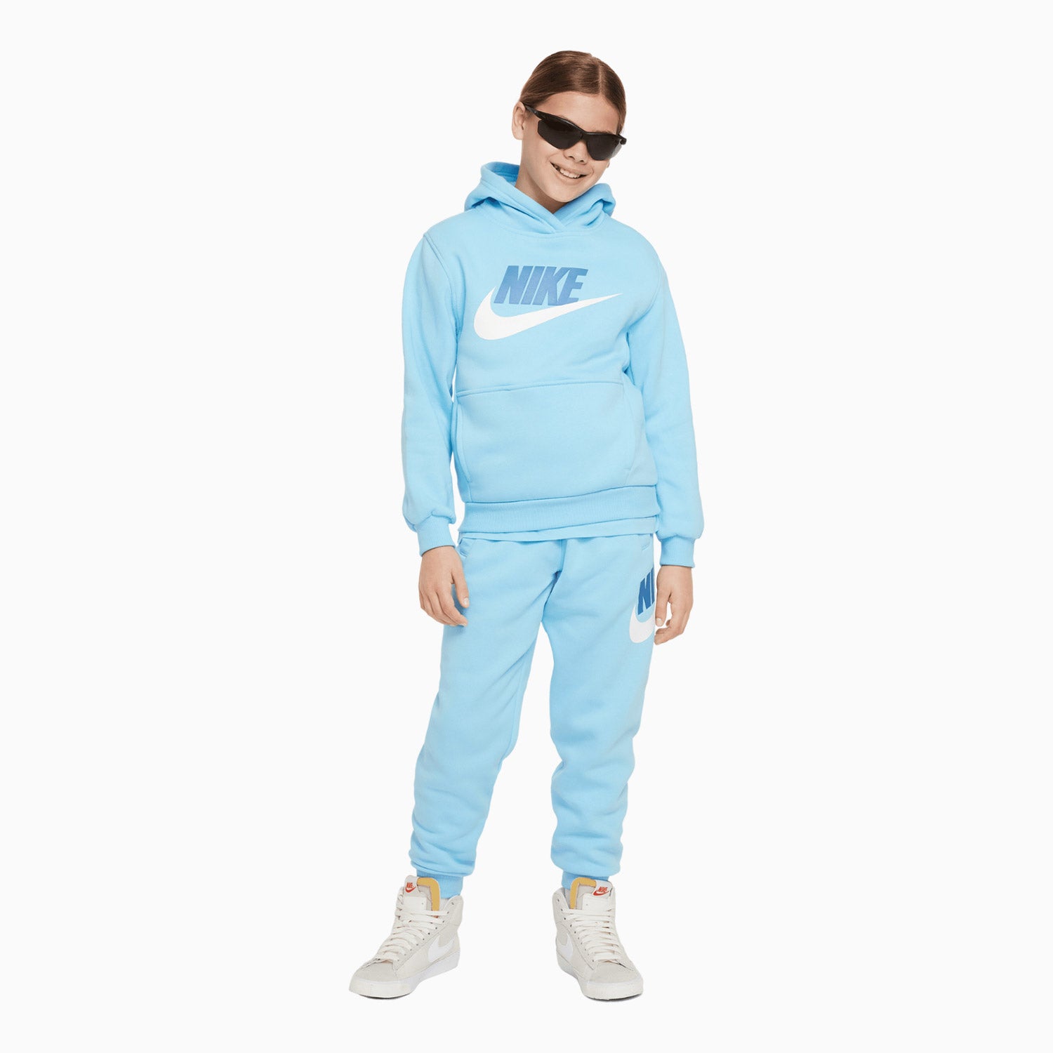 Blue nike hoodie kids online