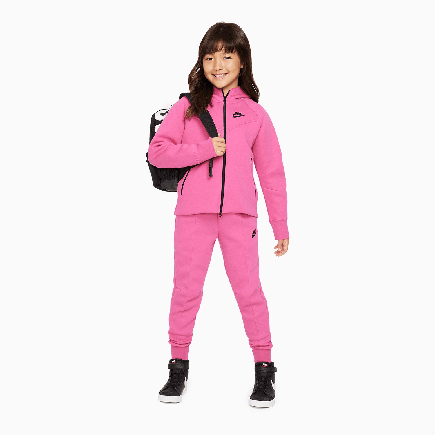 Pink tech best sale fleece tracksuit