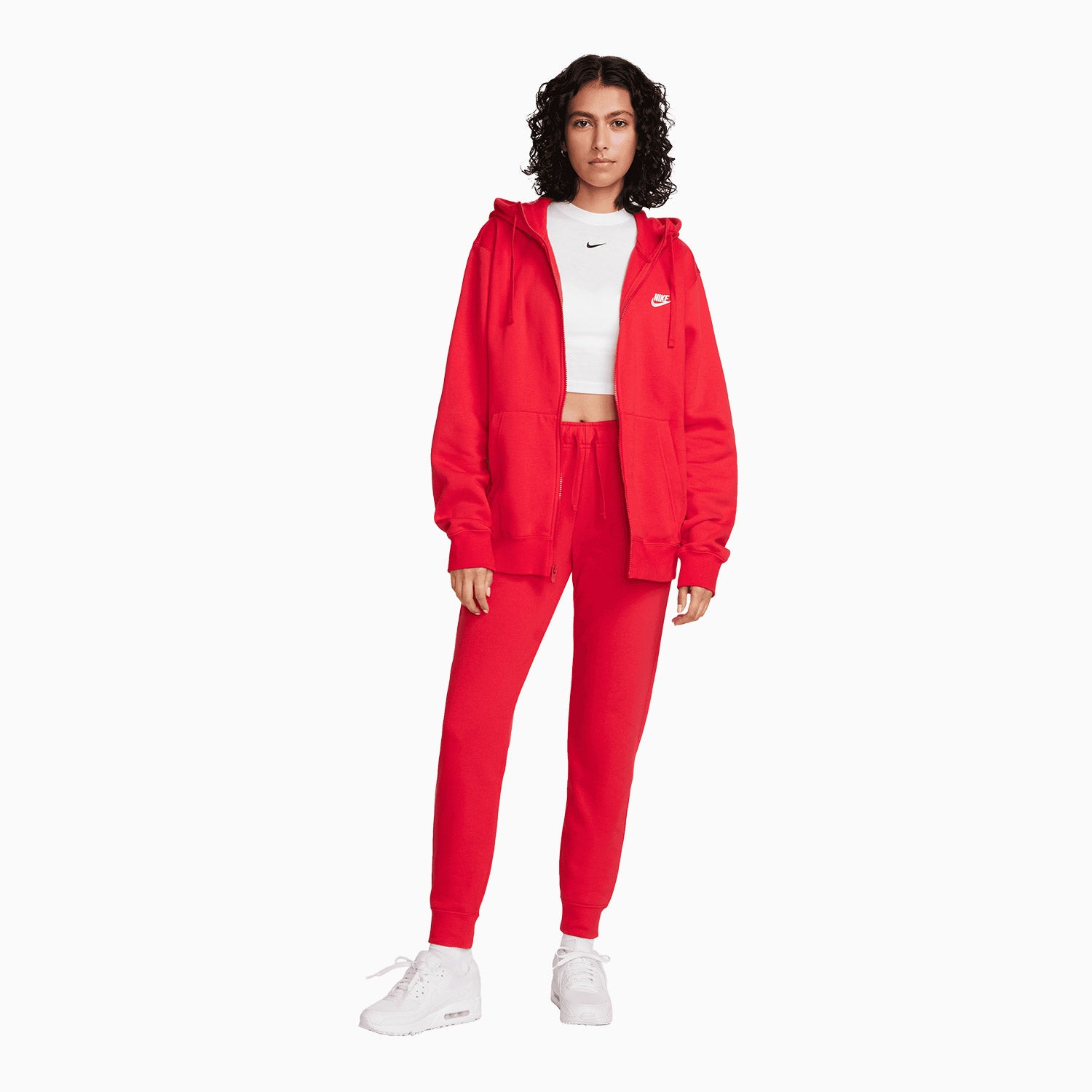 Red nike hoodie outfit online