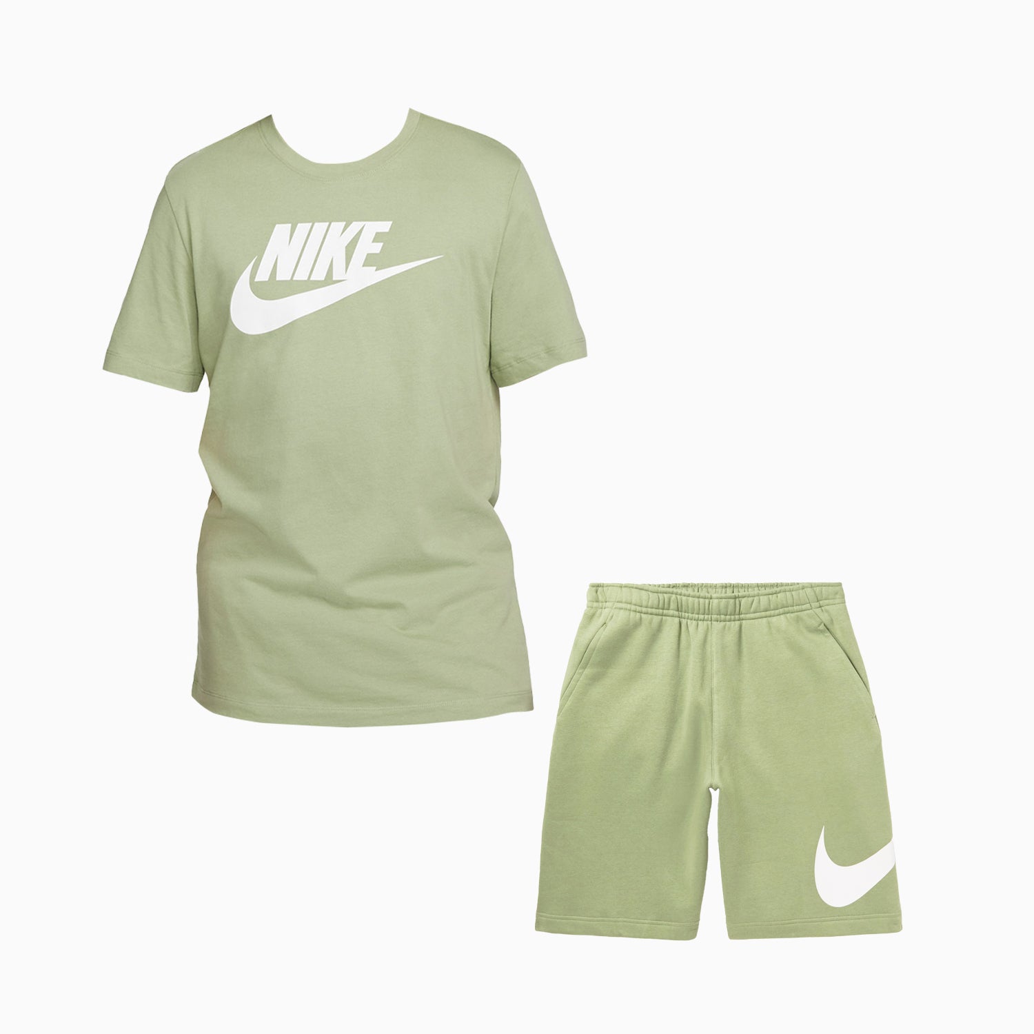 Nike - Boys Green Cotton Shorts Set