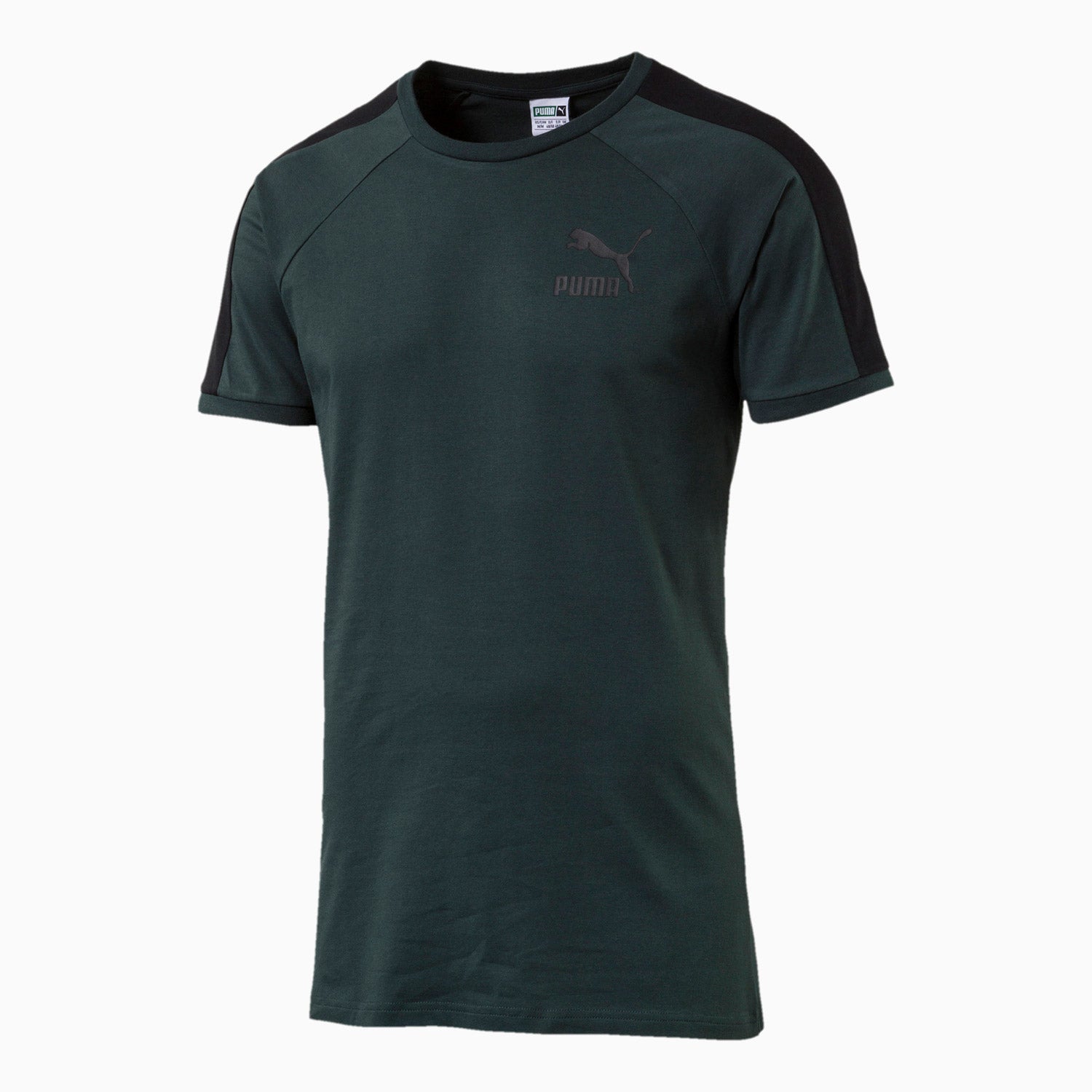 Puma Men s T7 Slimcut Short Sleeve T Shirt Green M