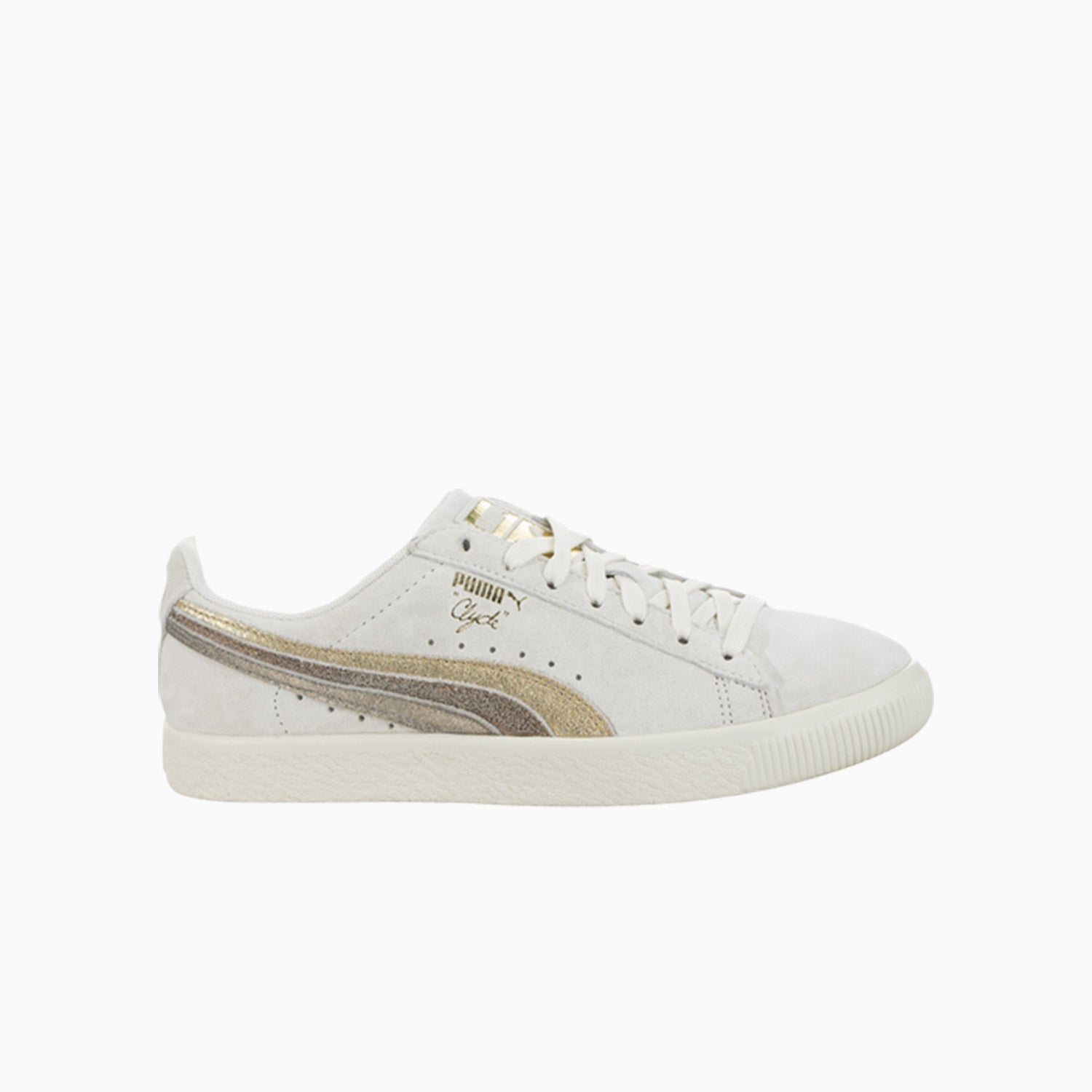 PUMA Women s Clyde Platform Metallic Leather Sneakers