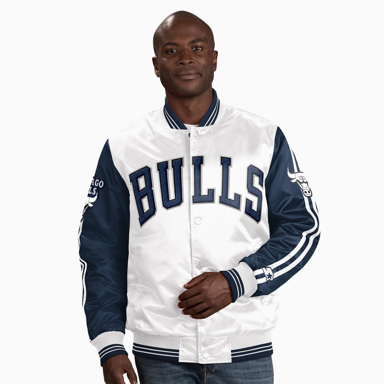 Chicago Bulls NBA Satin Blue Jacket