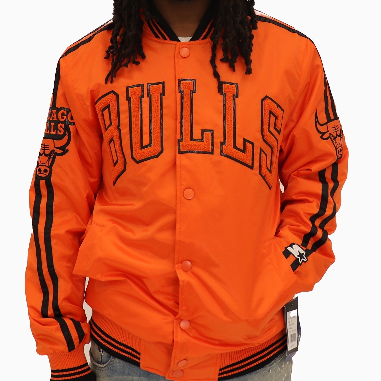Chicago Bulls Logo Varsity Orange Jacket