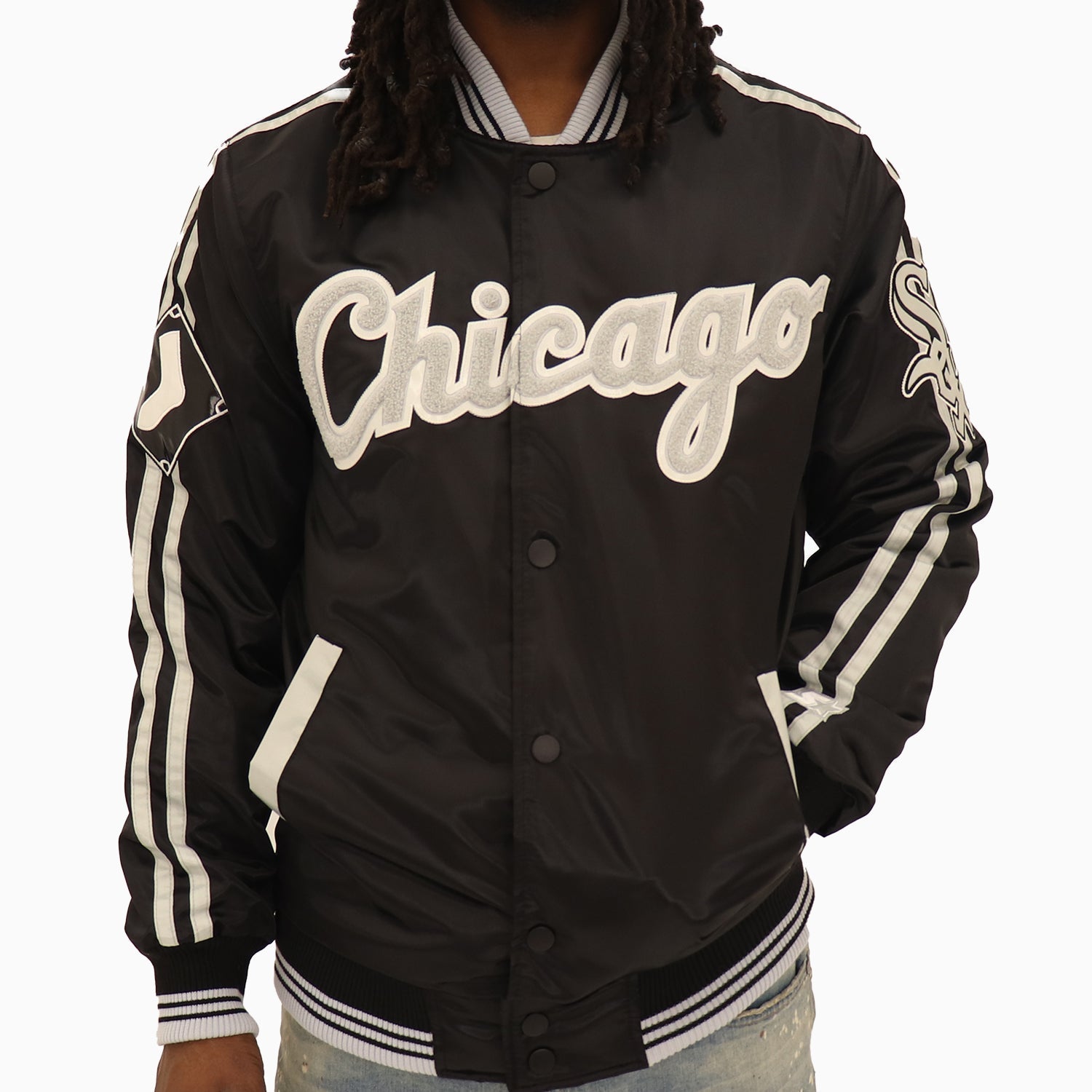 Chicago White Sox Mitchell & Ness Men's MLB Button Down Jacket XL