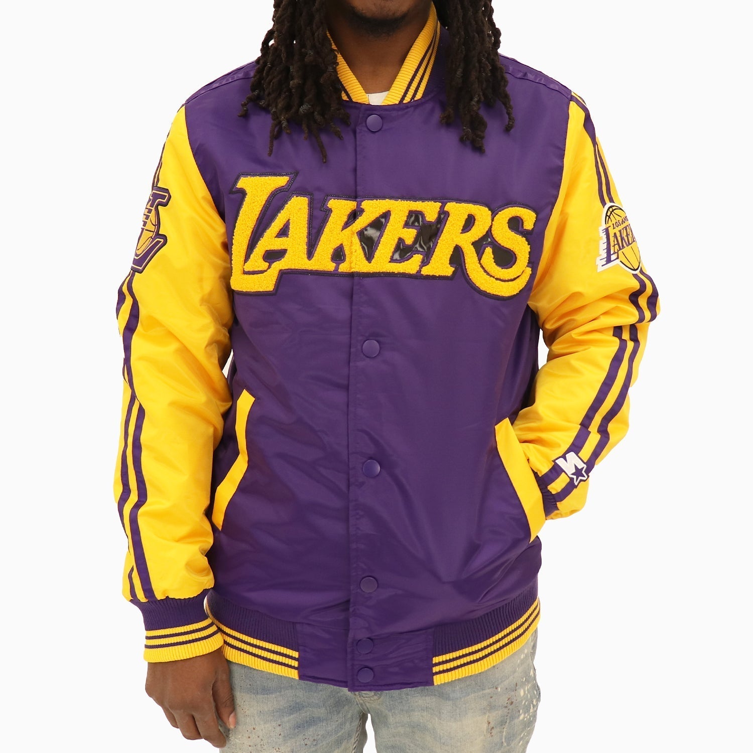 Lakers Varsity Jacket - Lavender