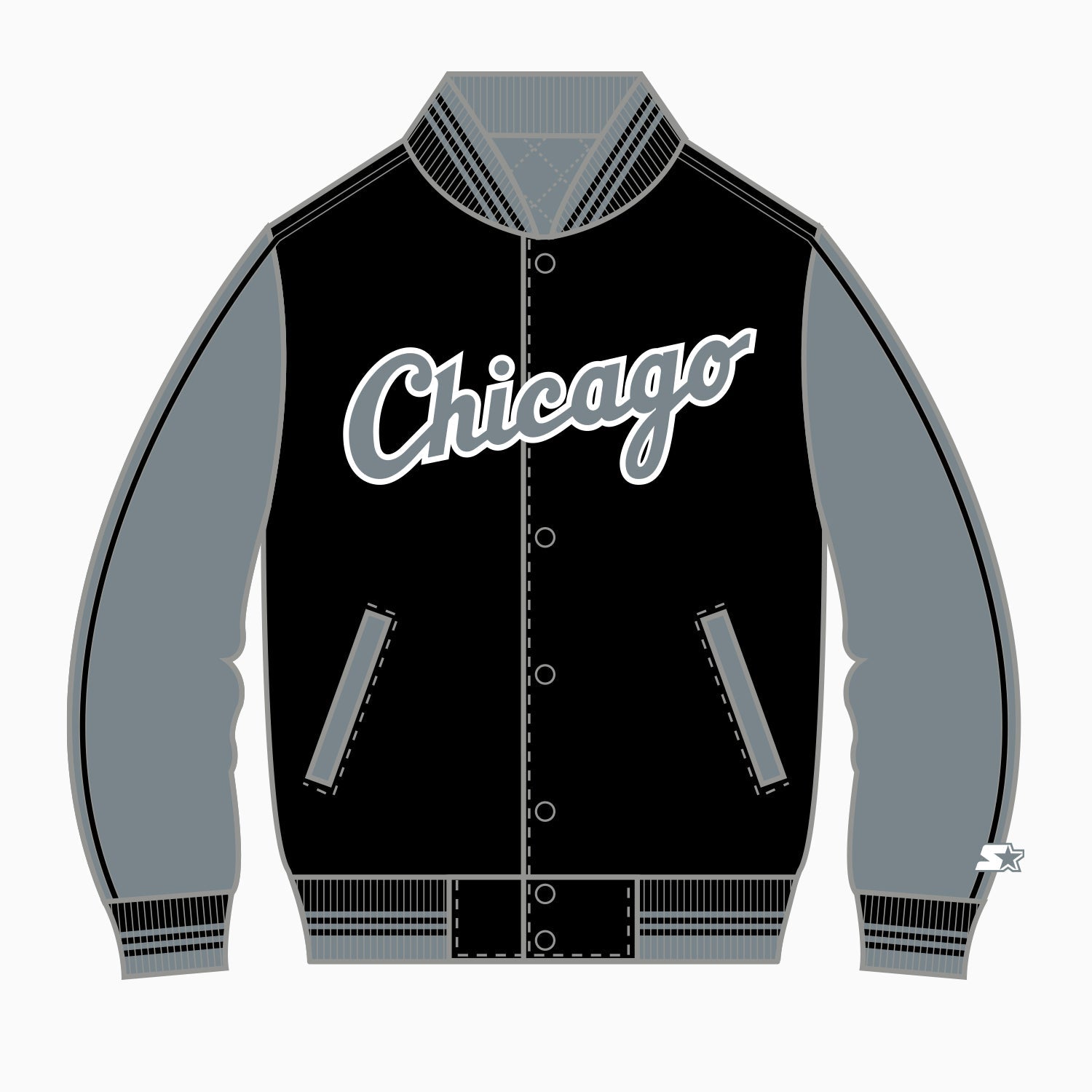 Chicago White Sox Mitchell & Ness MLB Men's Button Down Jacket XXL