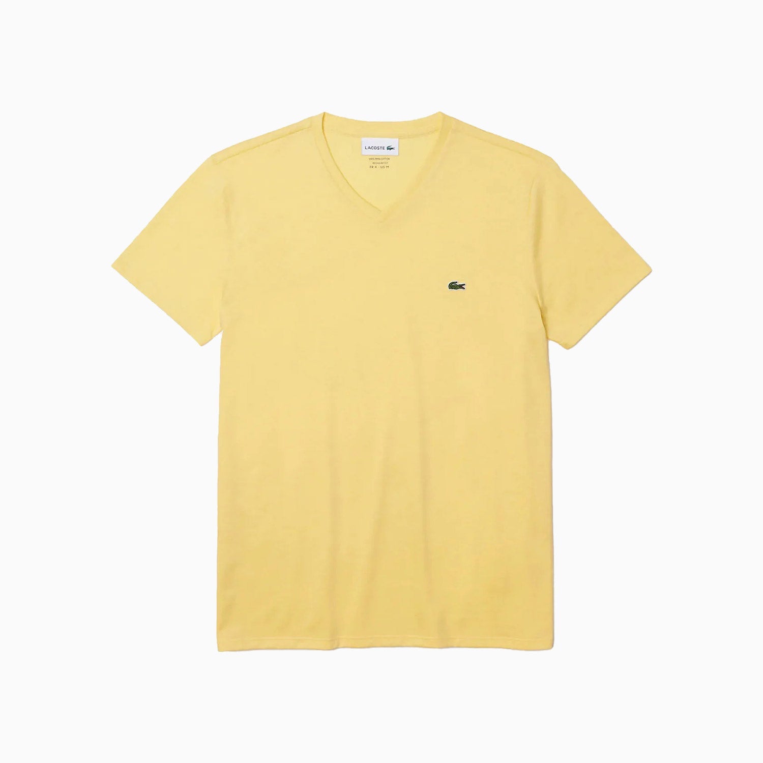 Lacoste Men&s V-Neck Pima Cotton T-Shirt - White L