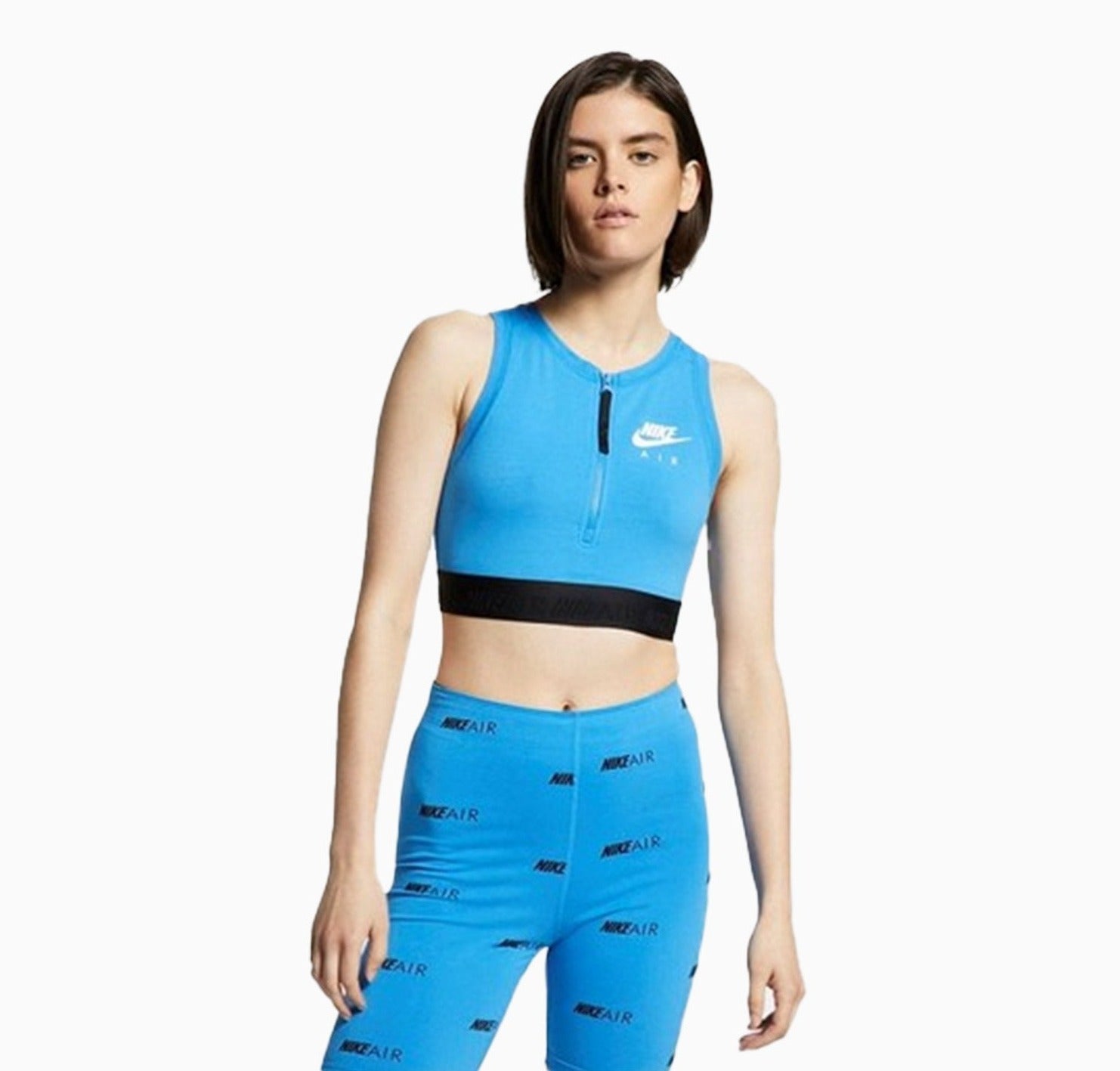 Nike air best sale zip crop top