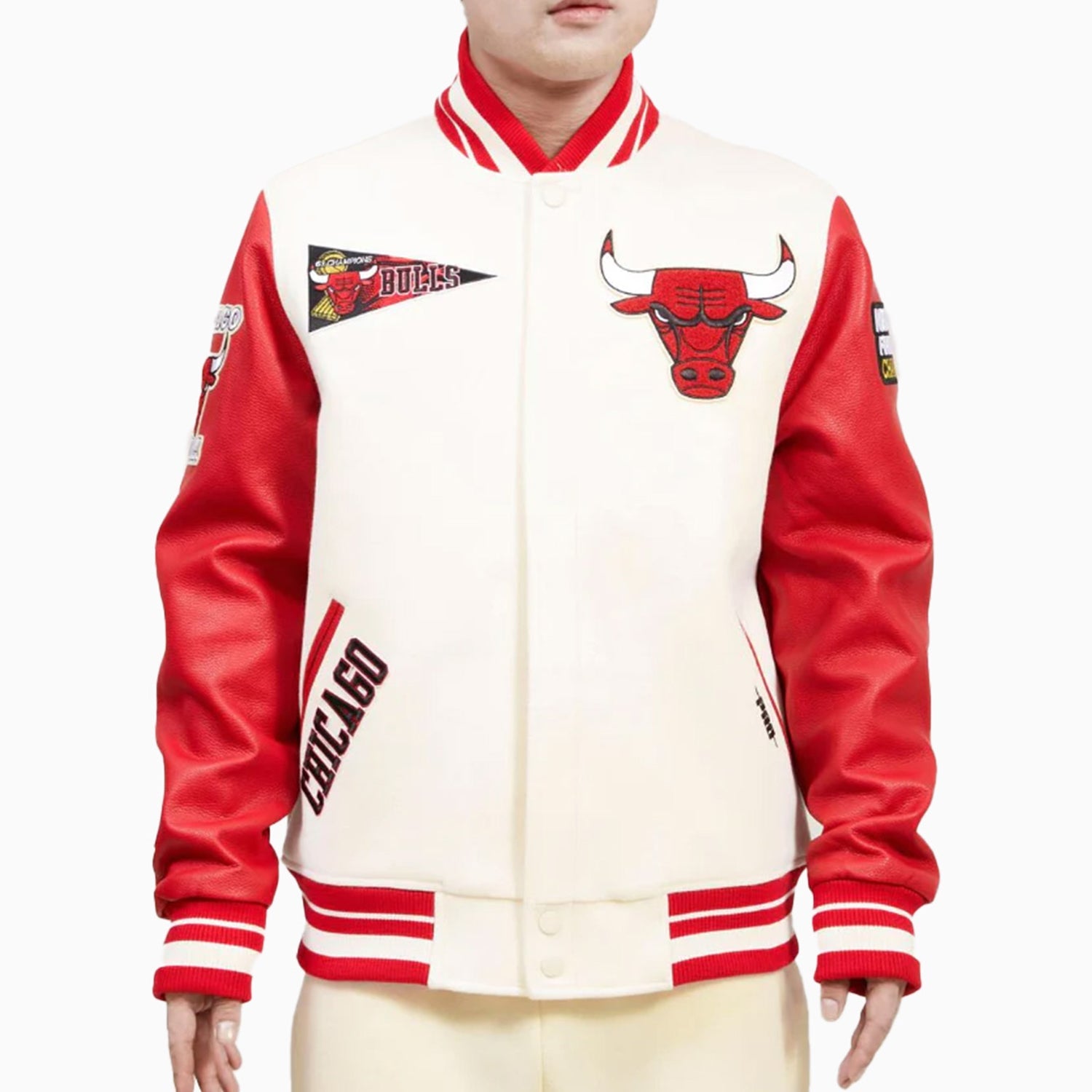 Chicago Bulls Pro Standard Red Remix Full-Zip Varsity Jacket 3XL