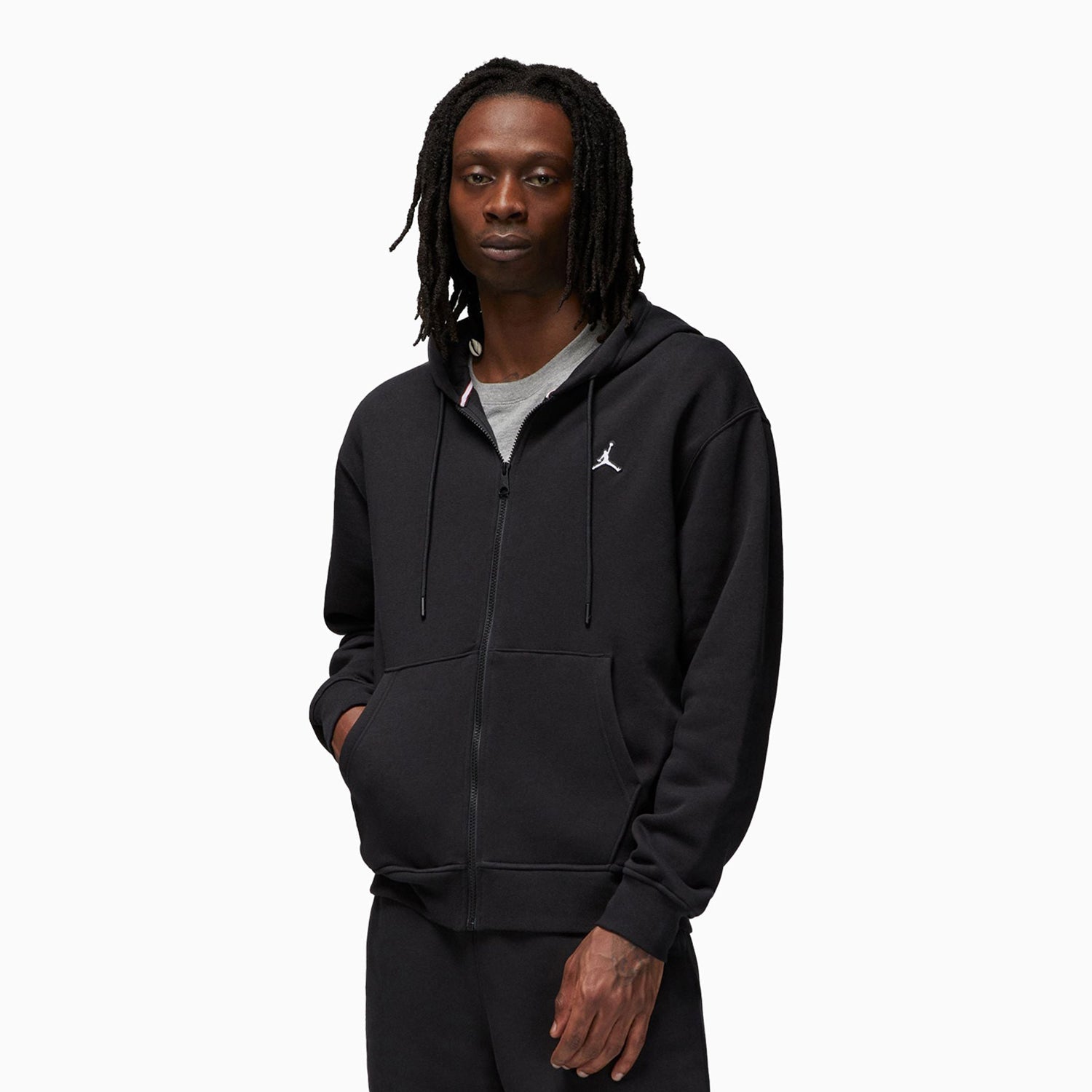 Jordan Essential Brooklyn Full Zip Fleece Hoodie Black