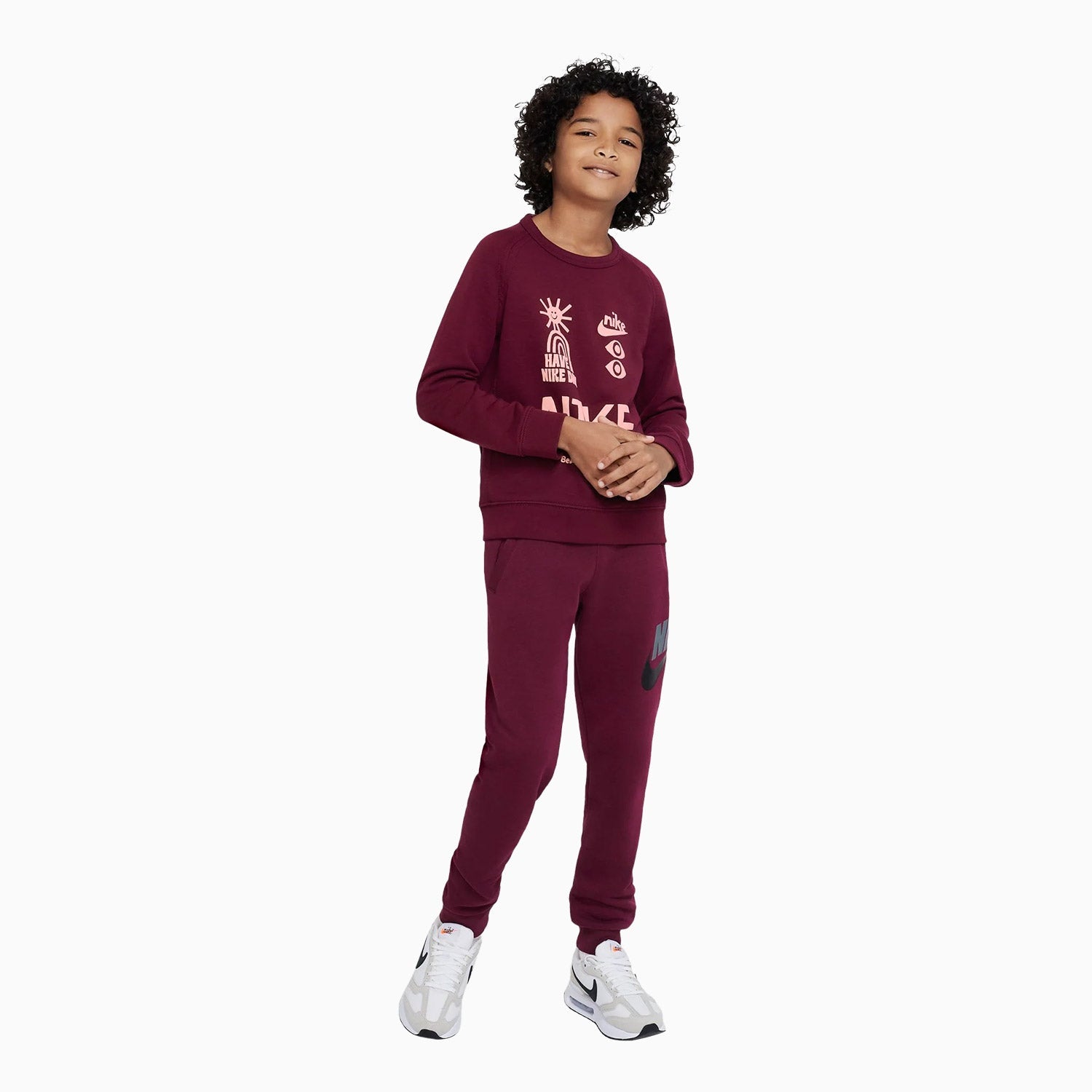 burgundy nike outfit