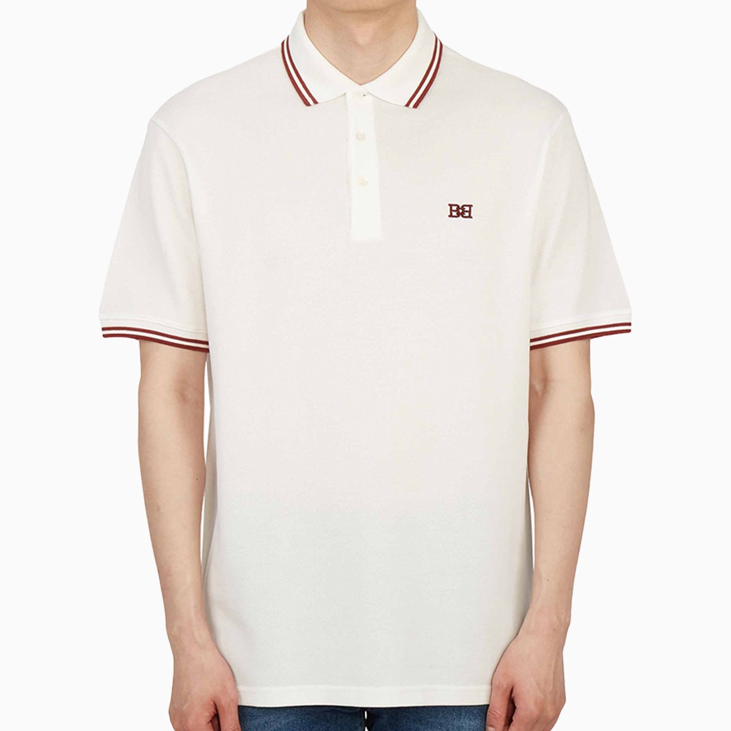 Bally Men s White Short Sleeve Polo Shirt