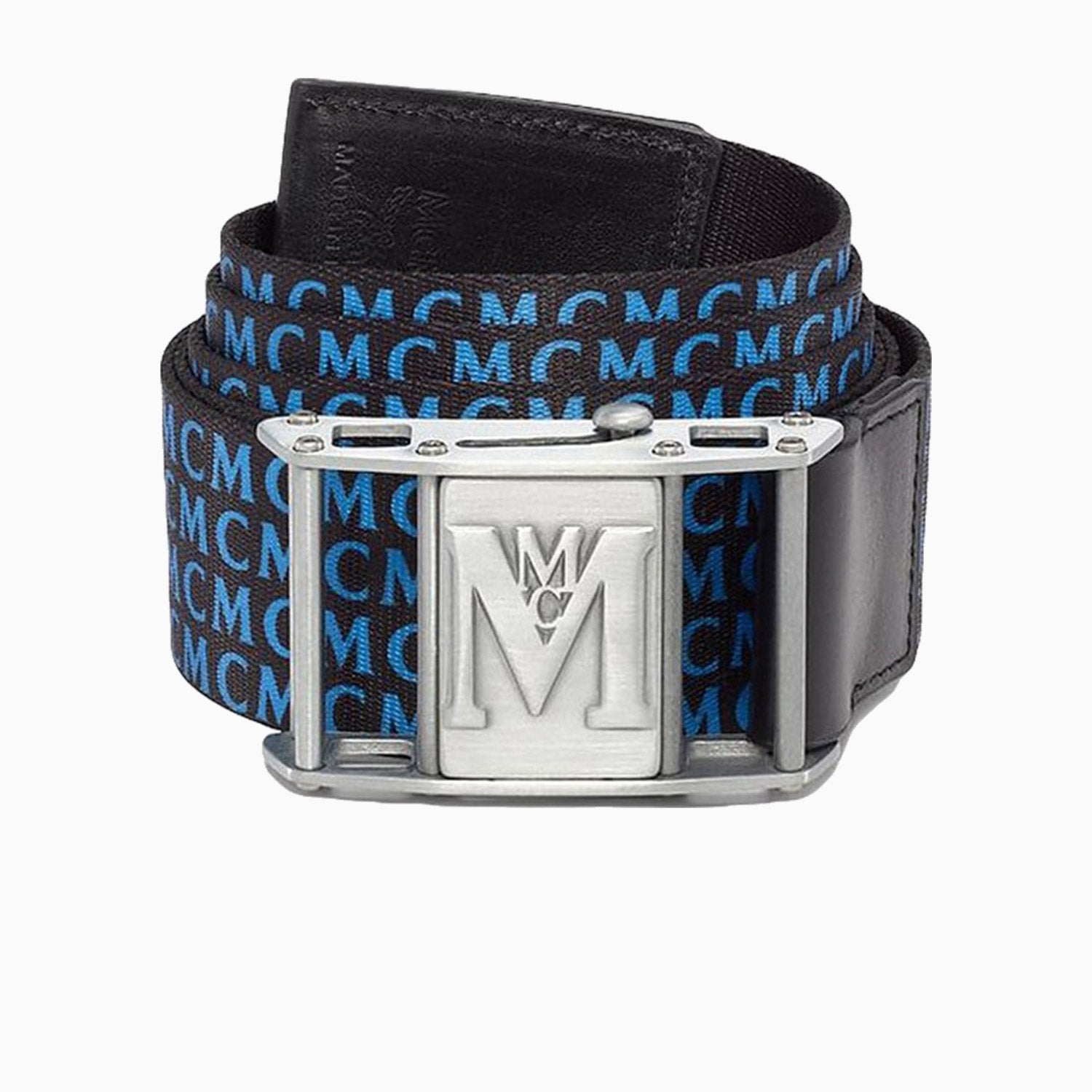 New MCM men's blue and top black reversible belt