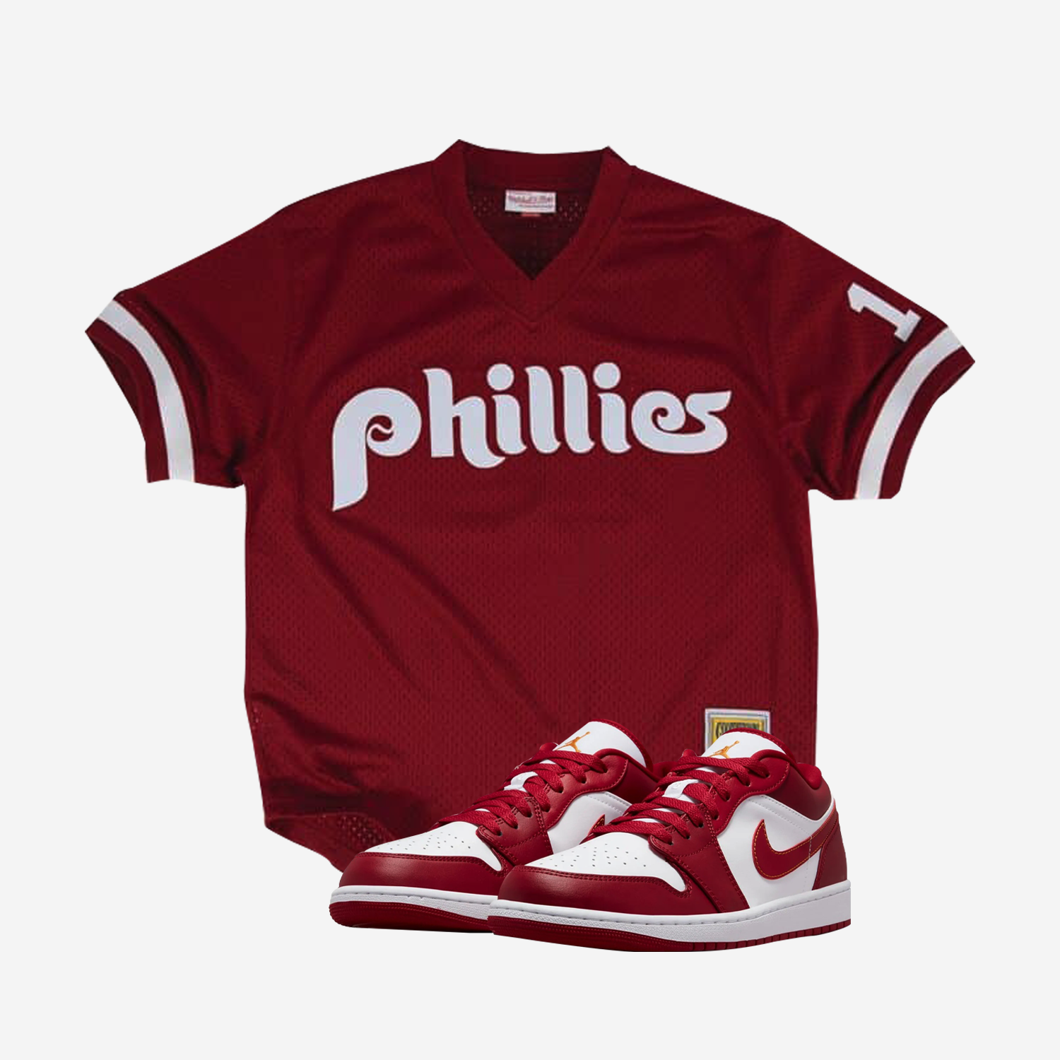 Philadelphia Phillies MLB Classic Red Team Logo XL Batting Practice Jersey