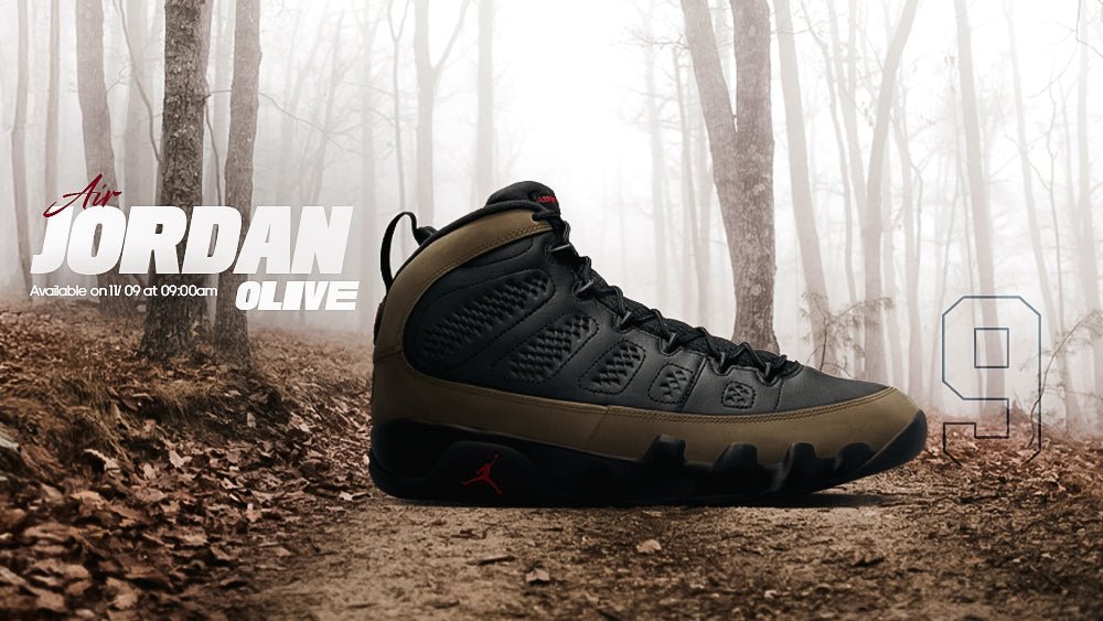 Air Jordan 9 Retro "Olive" - Men's - Kid's - Tops and Bottoms USA