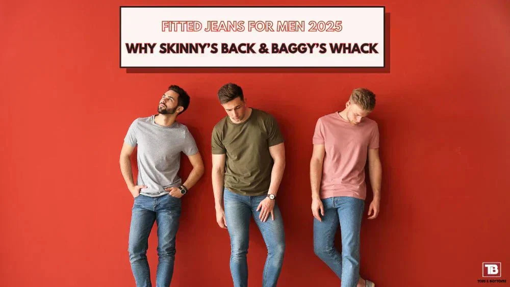 Fitted Jeans for Men 2025: Why Skinny’s Back & Baggy’s Whack - Tops and Bottoms USA