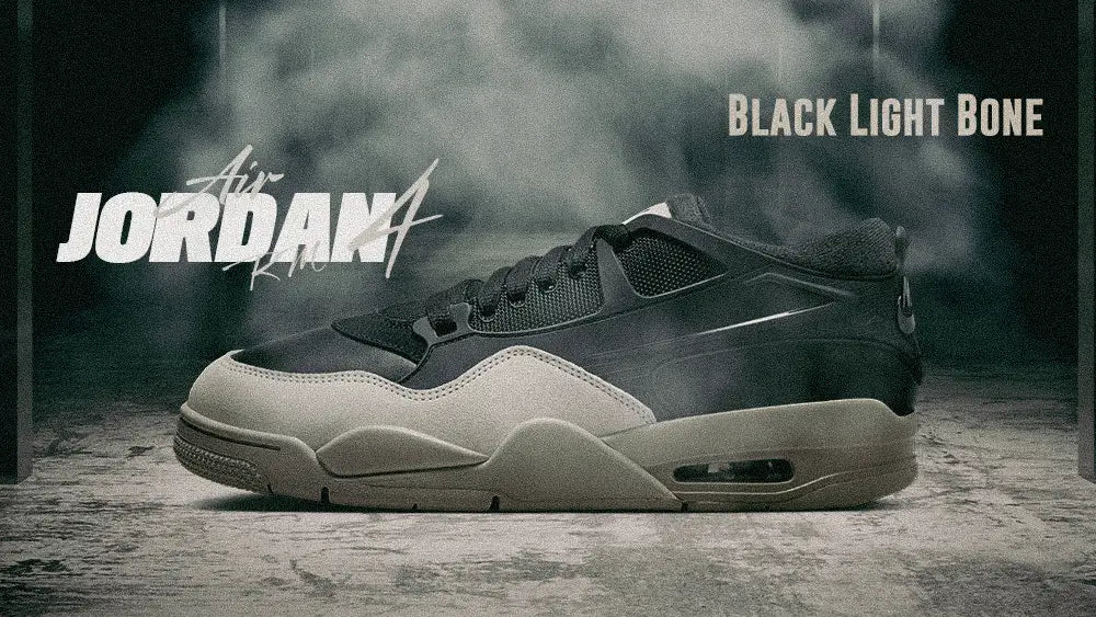 Men's Air Jordan 4 RM Black Light Bone Banner