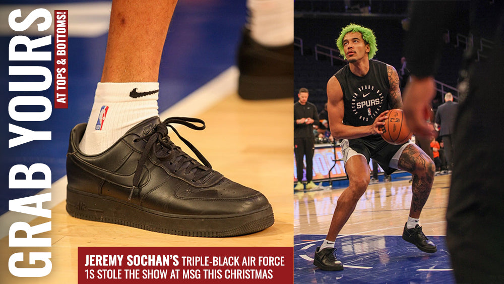 Jeremy Sochan’s Triple-Black Air Force 1s Stole the Show at MSG this Christmas