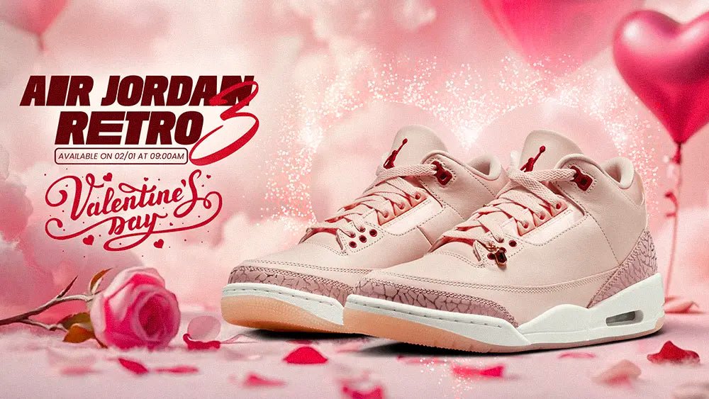 Women's Air Jordan 3 Retro Valentine's Day Banner