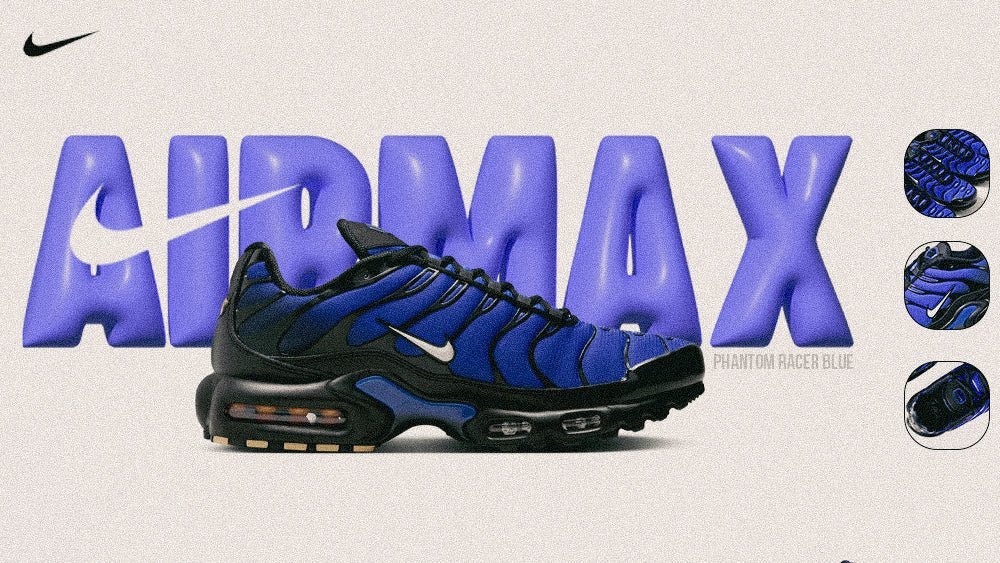 Men's Air Max Plus PRM "Phantom Racer Blue" - Tops and Bottoms USA