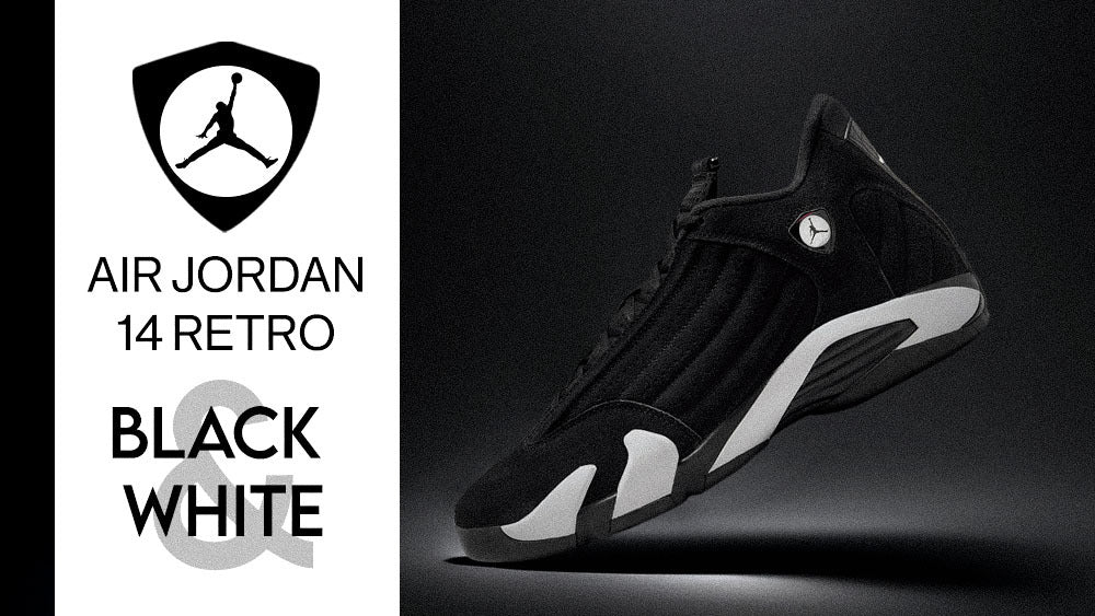 Men's Air Jordan 14 Retro "Black & White" - Tops and Bottoms USA