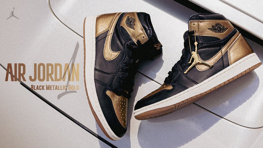 Air Jordan 1 Retro High OG Black Metallic Gold Banner