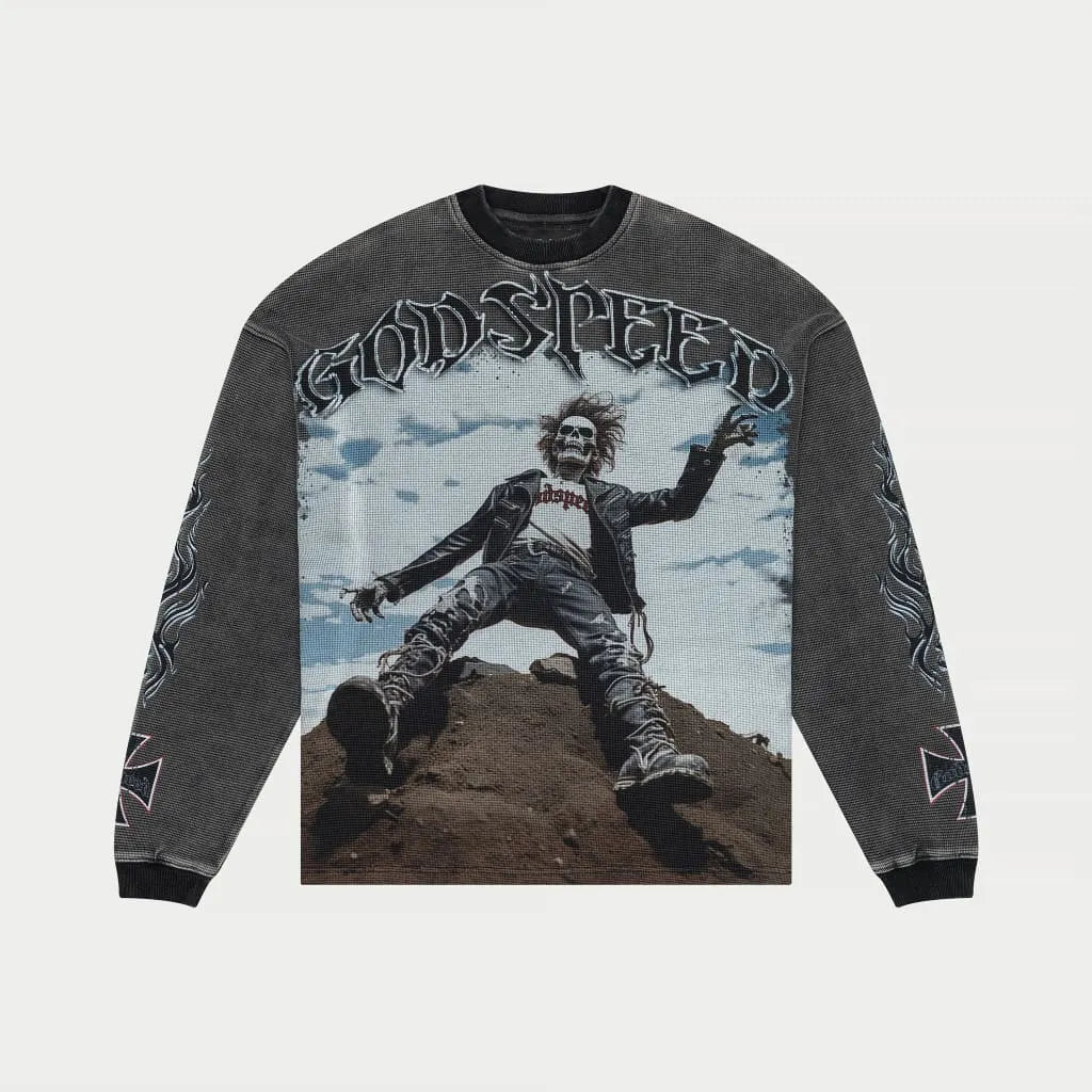 Men's Rocker Thermal Grey Wash Sweatshirt