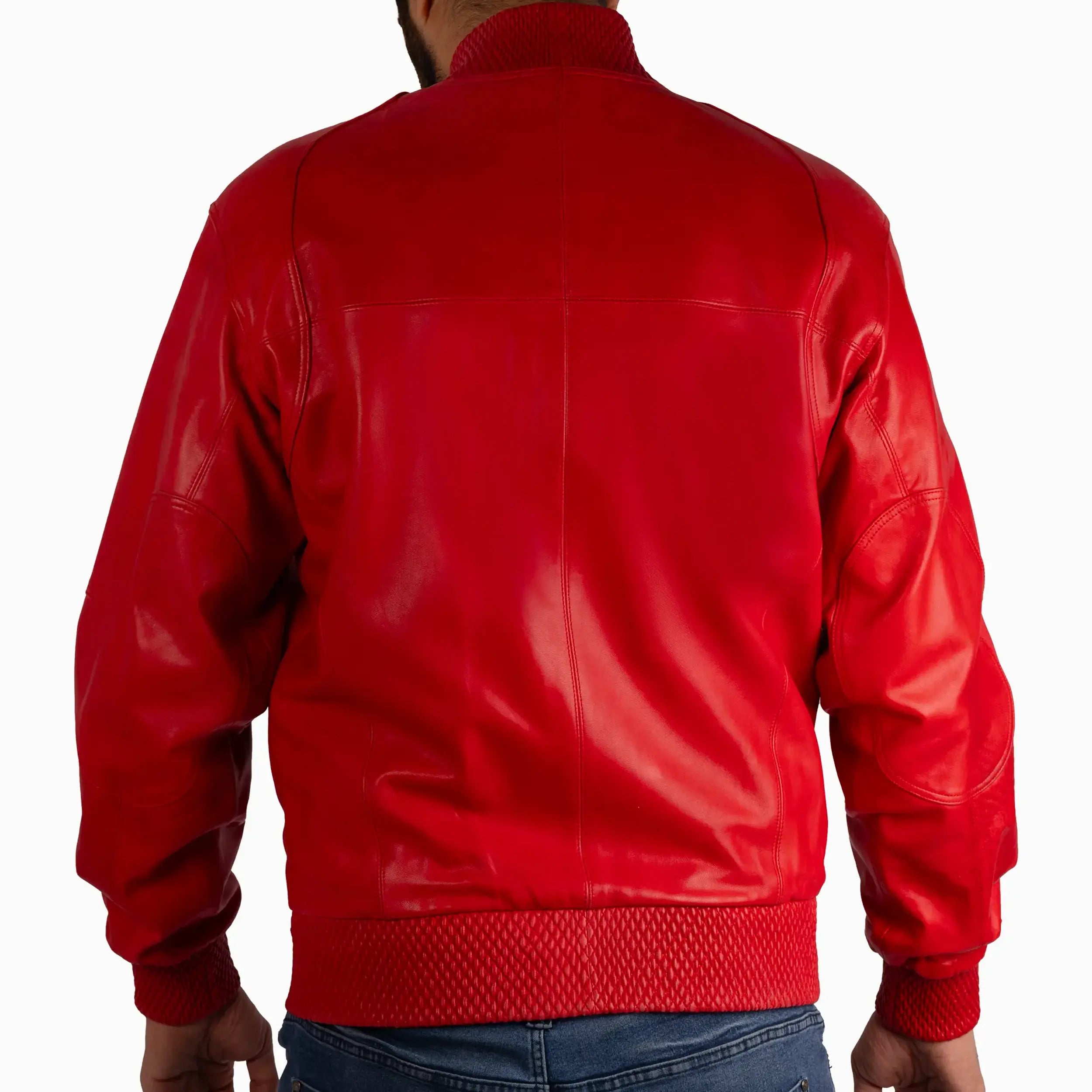 Men's Basic Blouson Leather Jacket