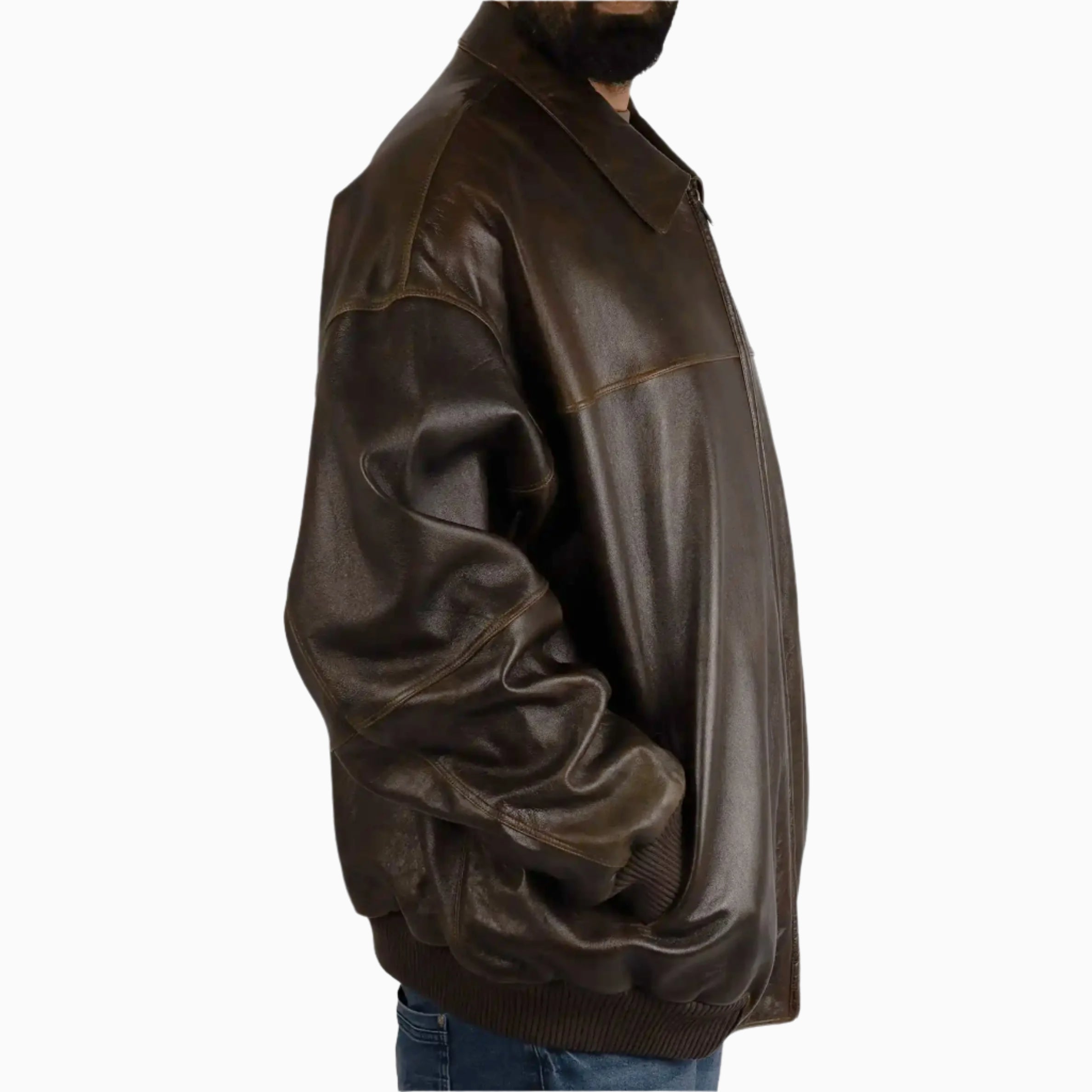 Men's Sanded Antique Leather Jacket