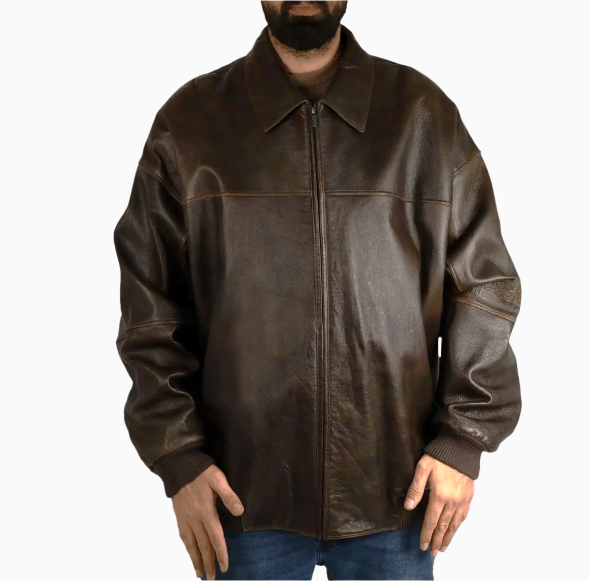 Men's Sanded Antique Leather Jacket