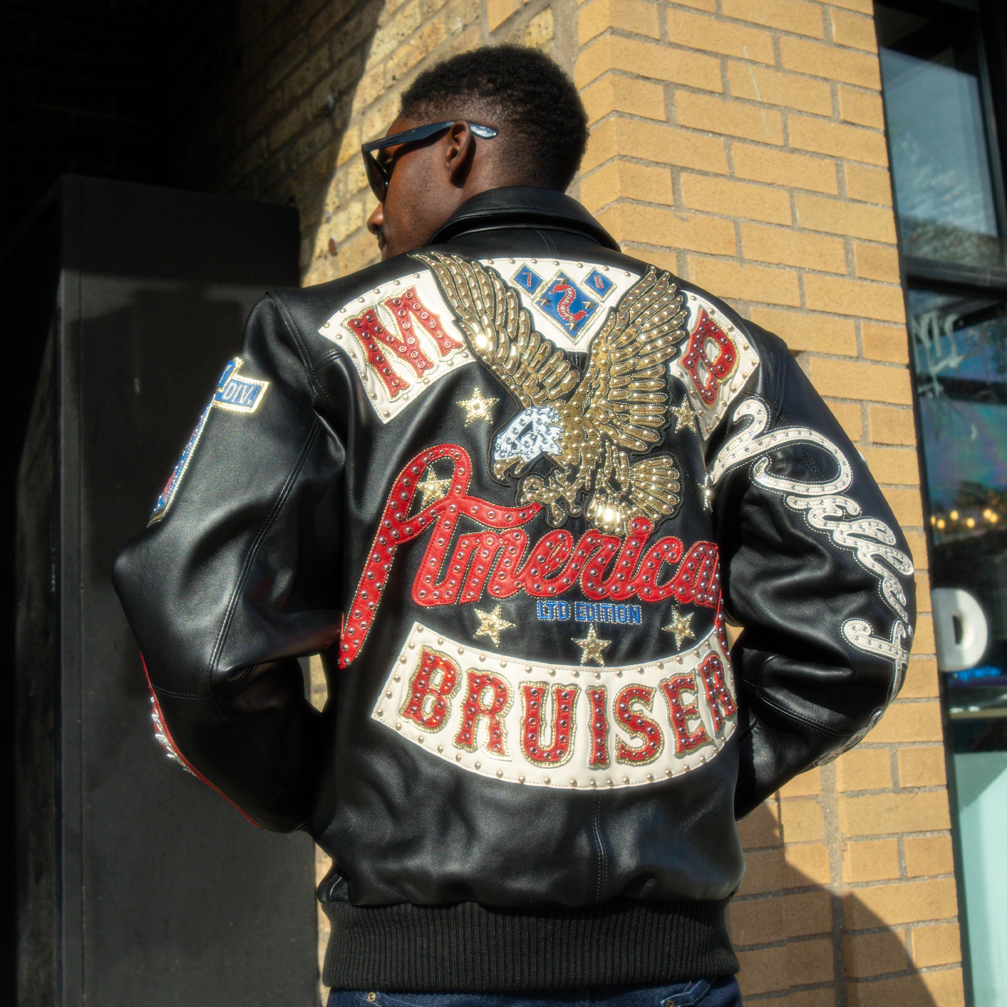 Men's American Bruiser Plush Leather Jacket