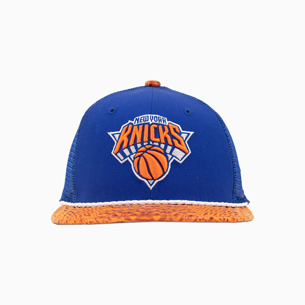 Breyer's Buck 50 New York Knicks Hat With Leather Visor