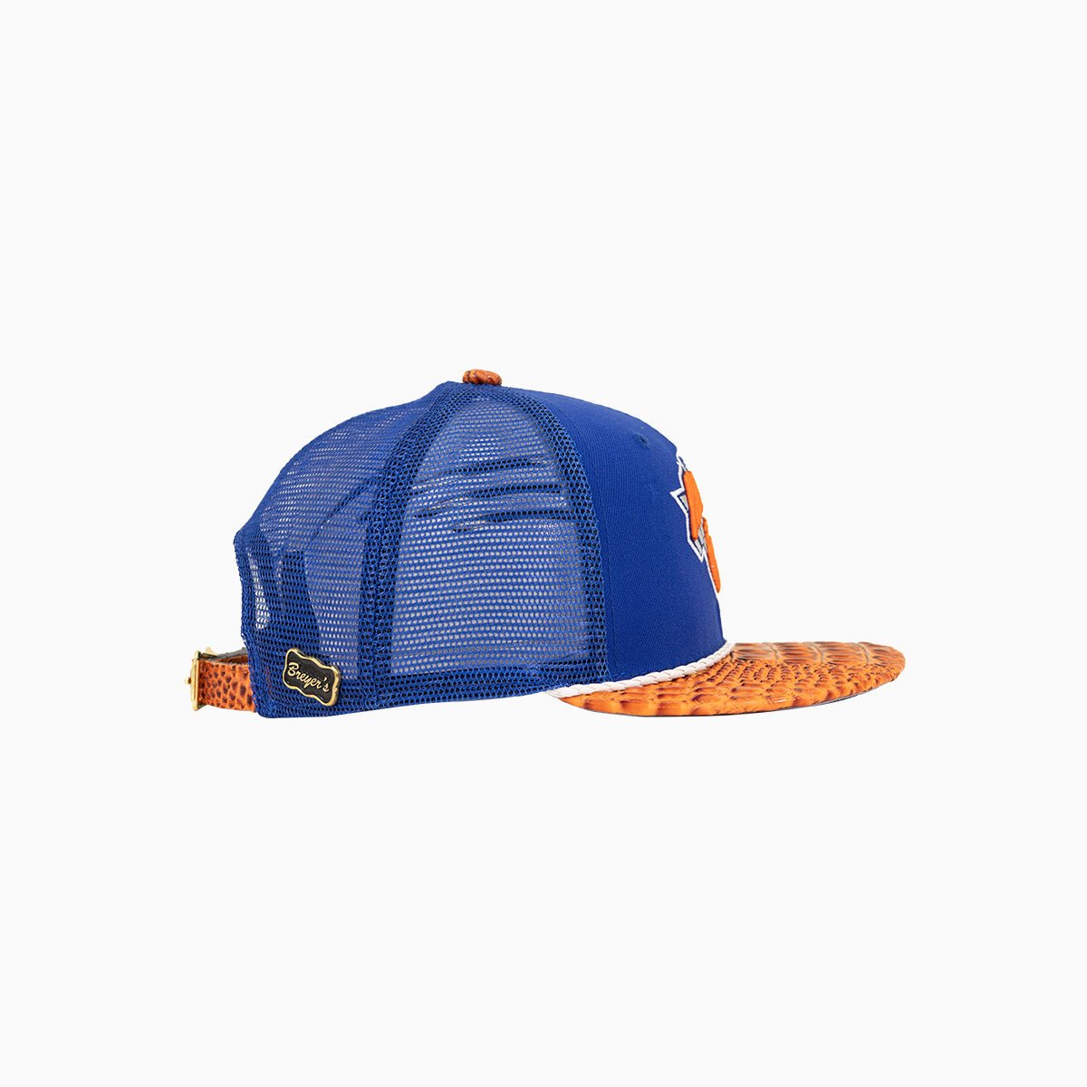 breyers-buck-50-new-york-knicks-trucker-hat-with-leather-visor-breyers-tnykth-blue-orange