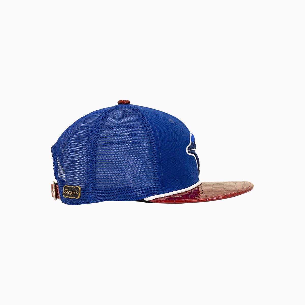 breyers-buck-50-toronto-blue-jays-mlb-9fifty-leather-trucker-hat-with-leather-visor-breyers-ttbjth-blue-red