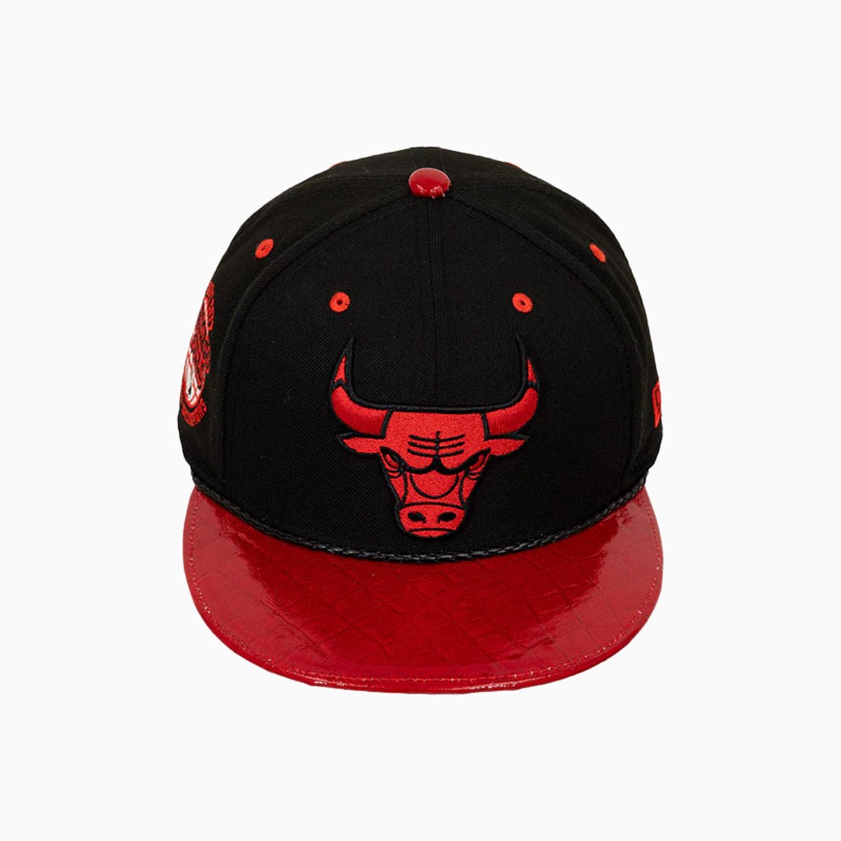 breyers-buck-50-chicago-bulls-hat-with-leather-visor-breyers-tcbh-black-red