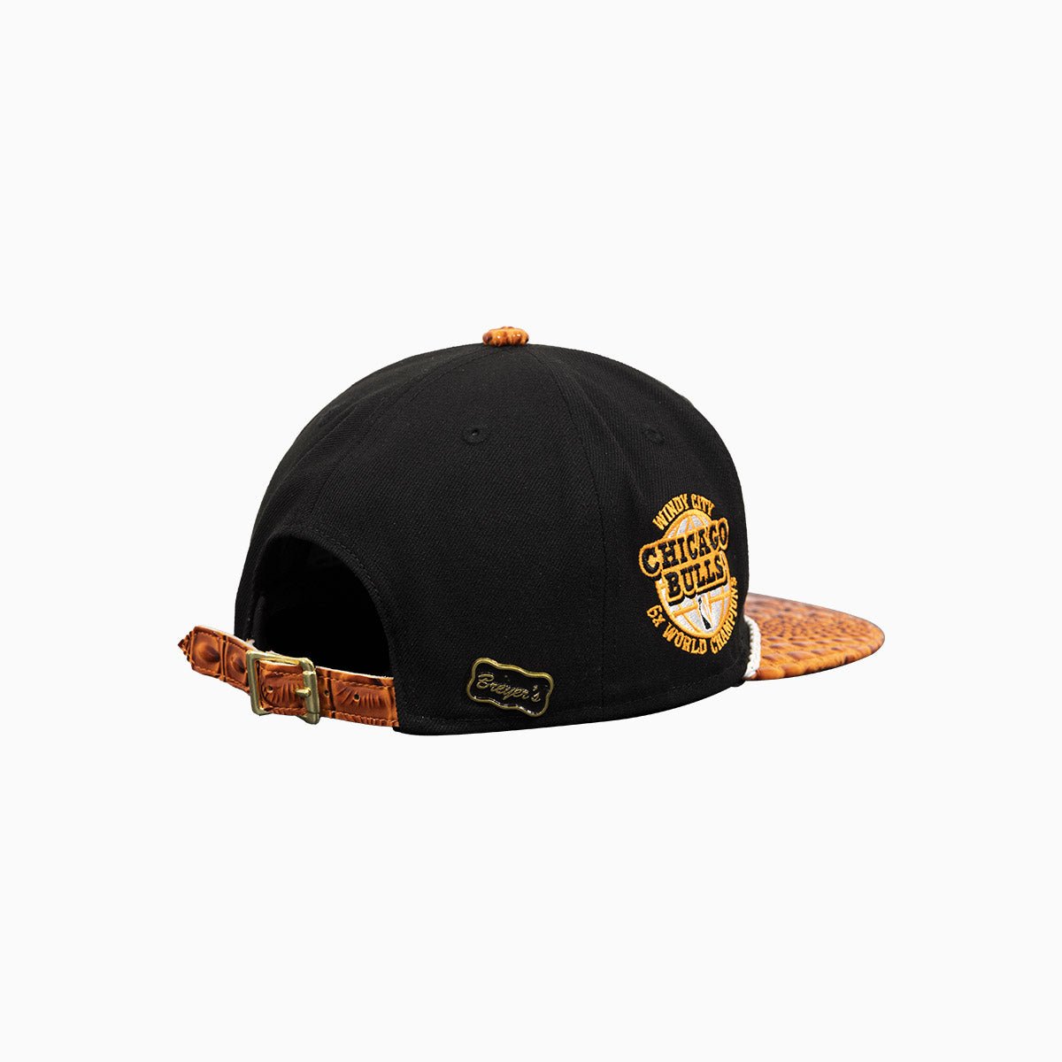 breyers-buck-50-chicago-bulls-hat-with-leather-visor-breyers-tcbh-black-orange