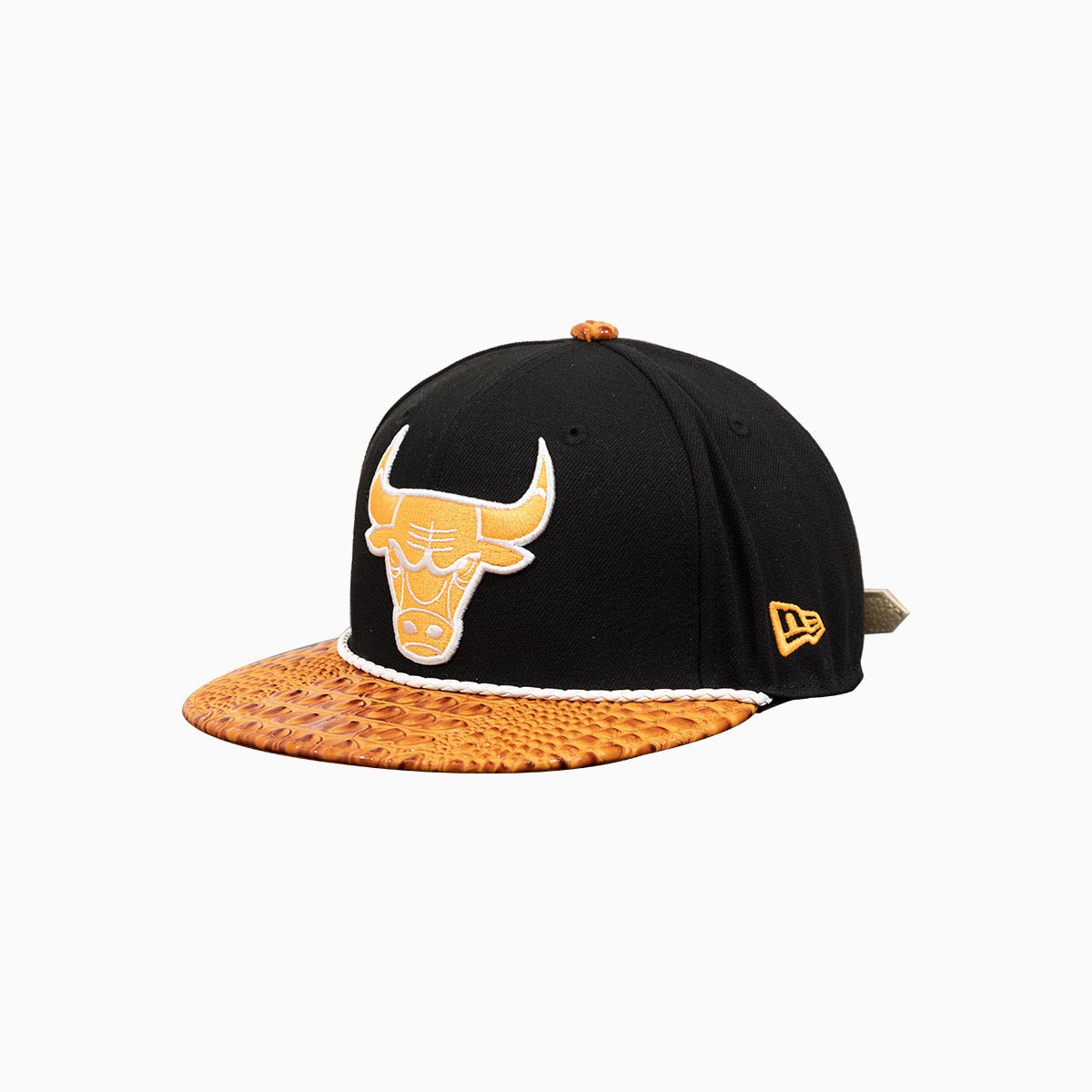 breyers-buck-50-chicago-bulls-hat-with-leather-visor-breyers-tcbh-black-orange